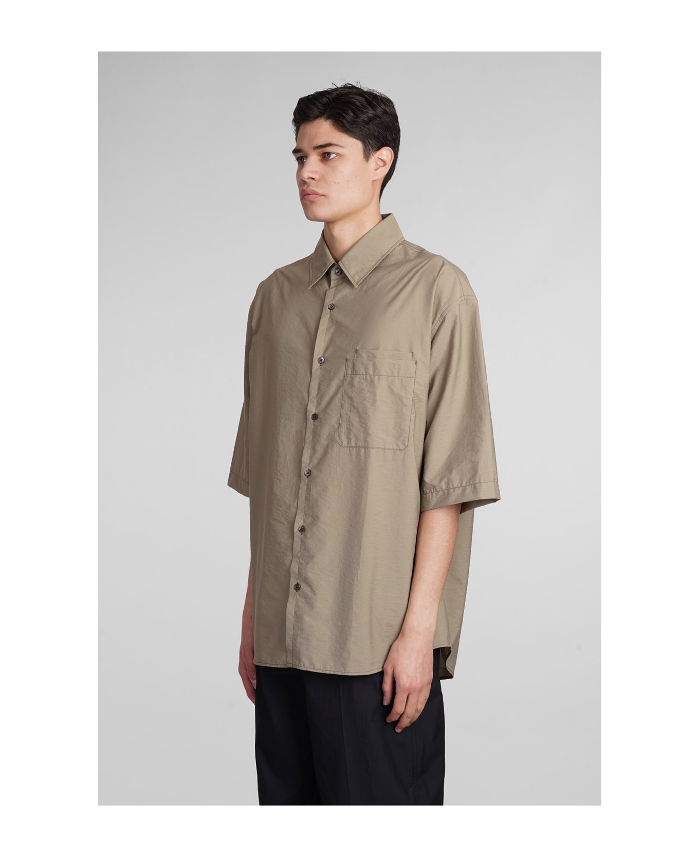 Lemaire Shirt In Khaki Cotton - khaki