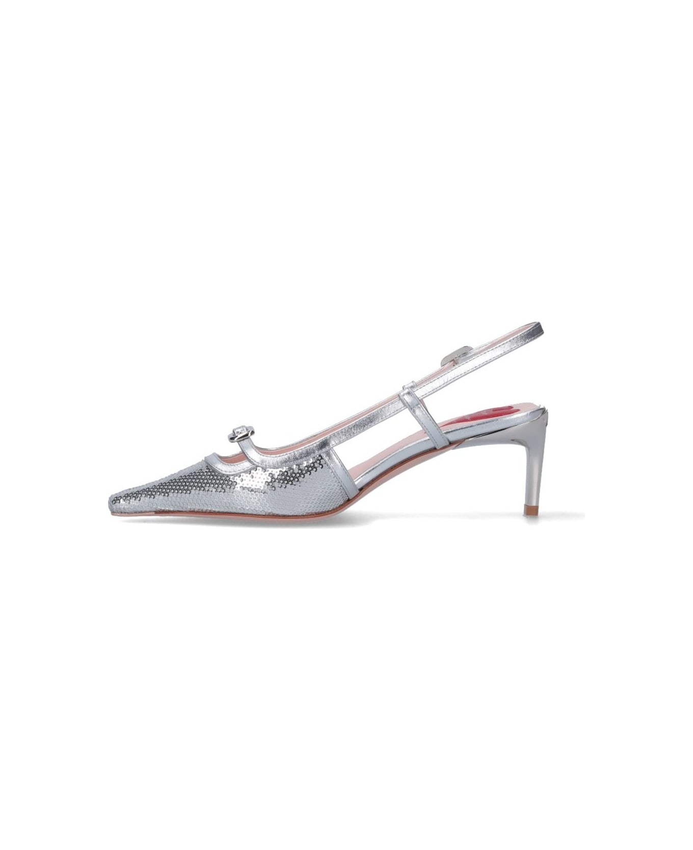 Roger Vivier 'viv' Canard Pumps - Silver