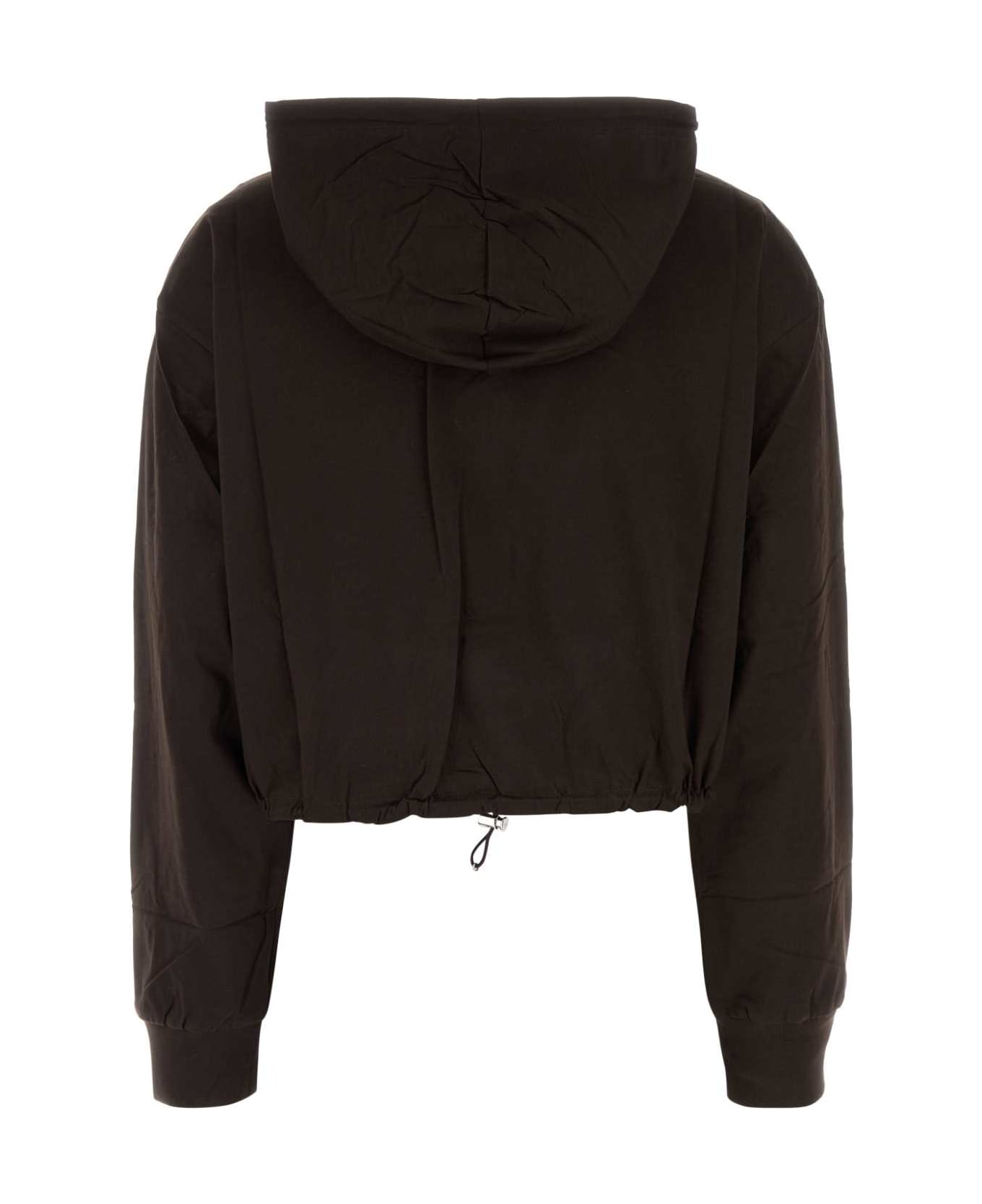Prada Brown Cotton Reversible Sweatshirt - EBANO