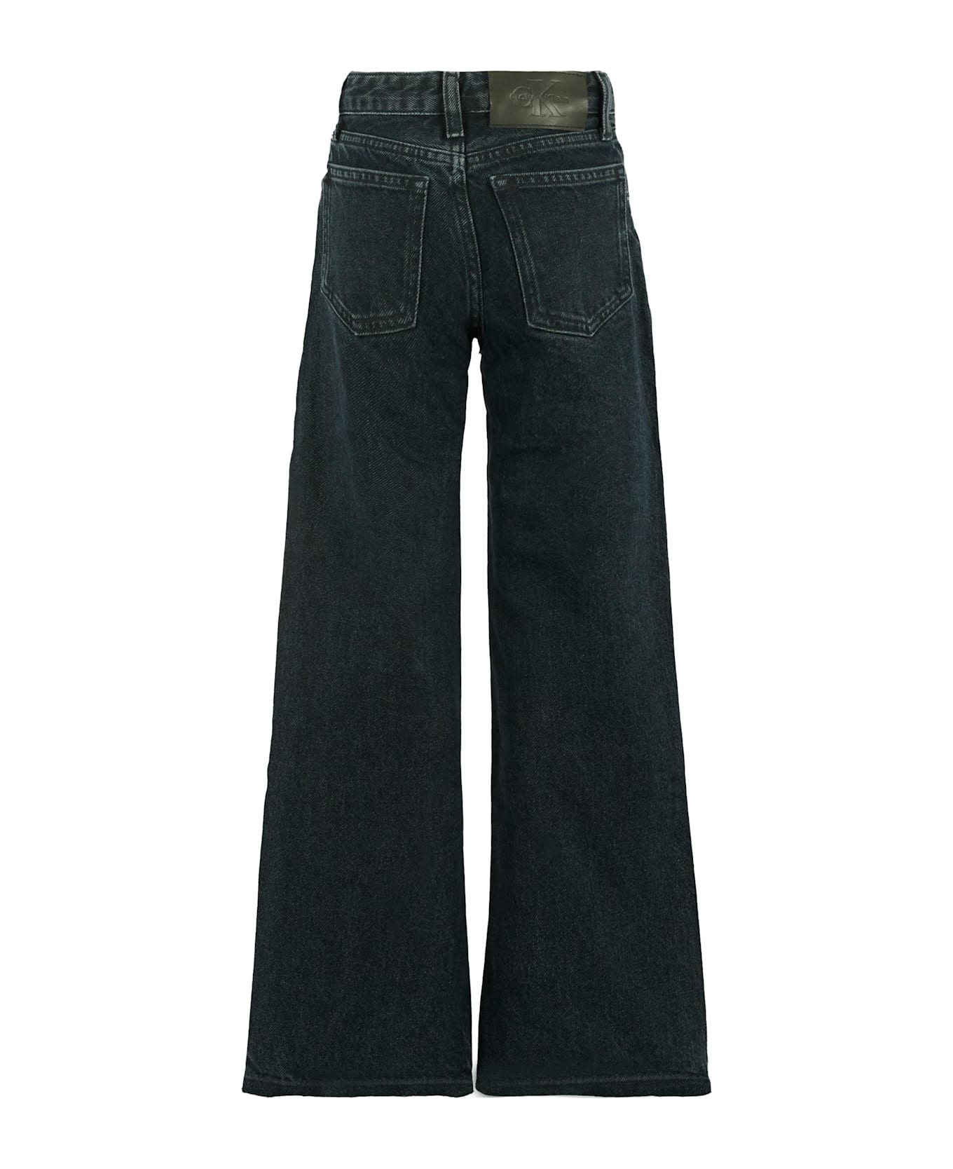 Calvin Klein Denim Jeans For Girl With Logo - Denim