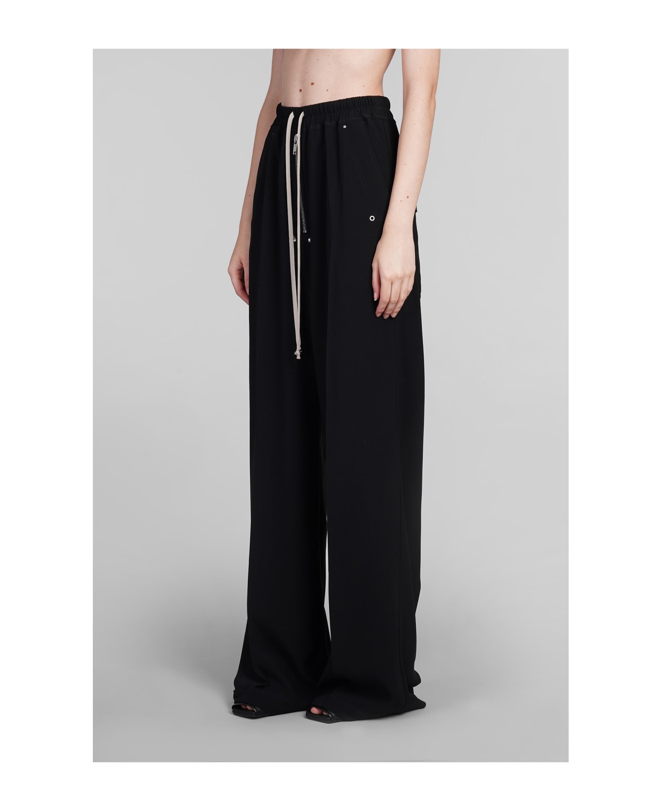 Rick Owens Wide Bela Pants Pants In Black Viscose - black