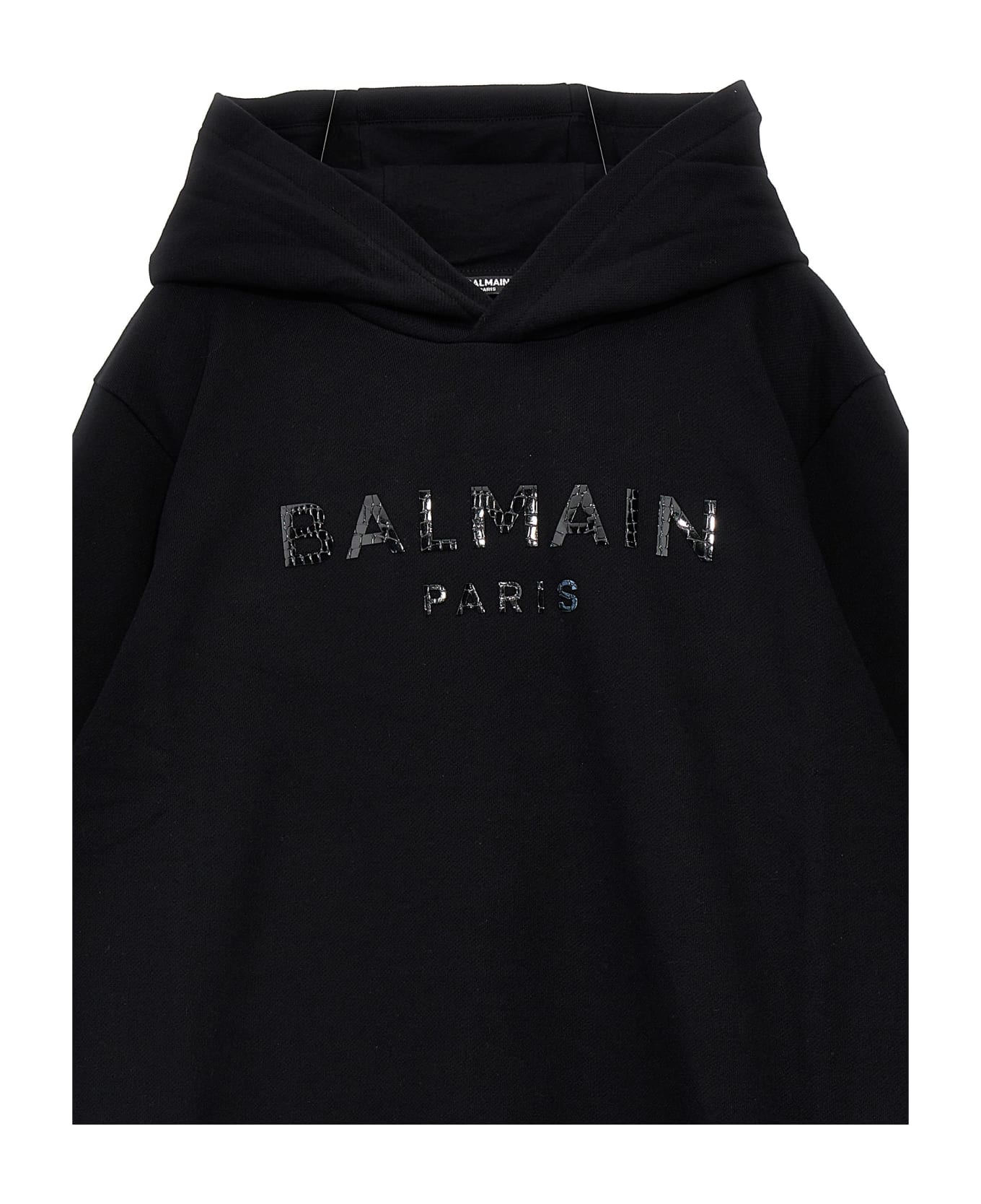 Balmain Logo Print Hoodie