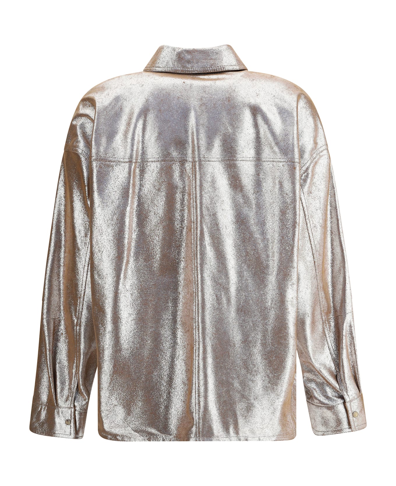 Brunello Cucinelli Oversize Leather Shirt