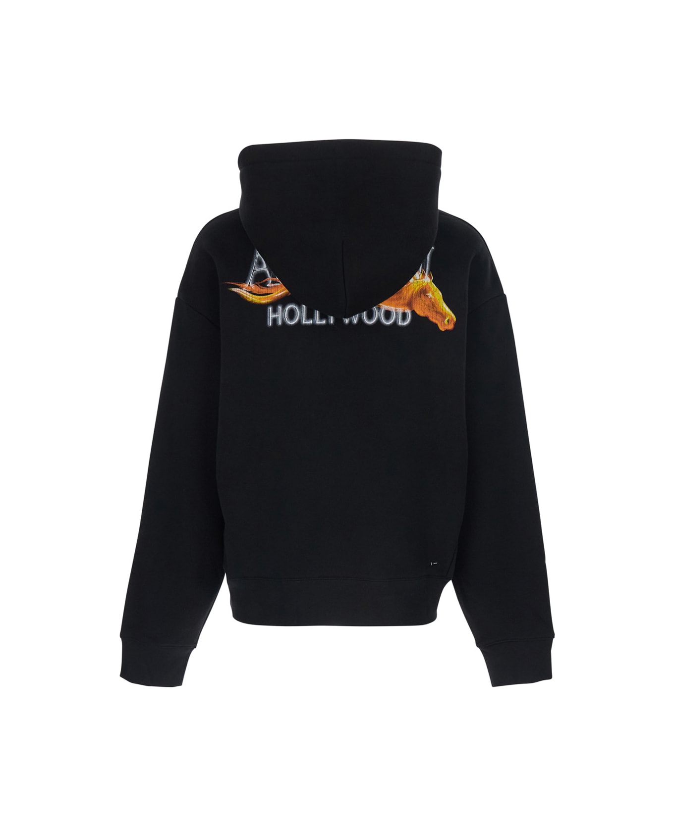 AMIRI Black Hoodie With Fixed Hood And Logo Lettering On Front And Rear In Cotton Man - Black