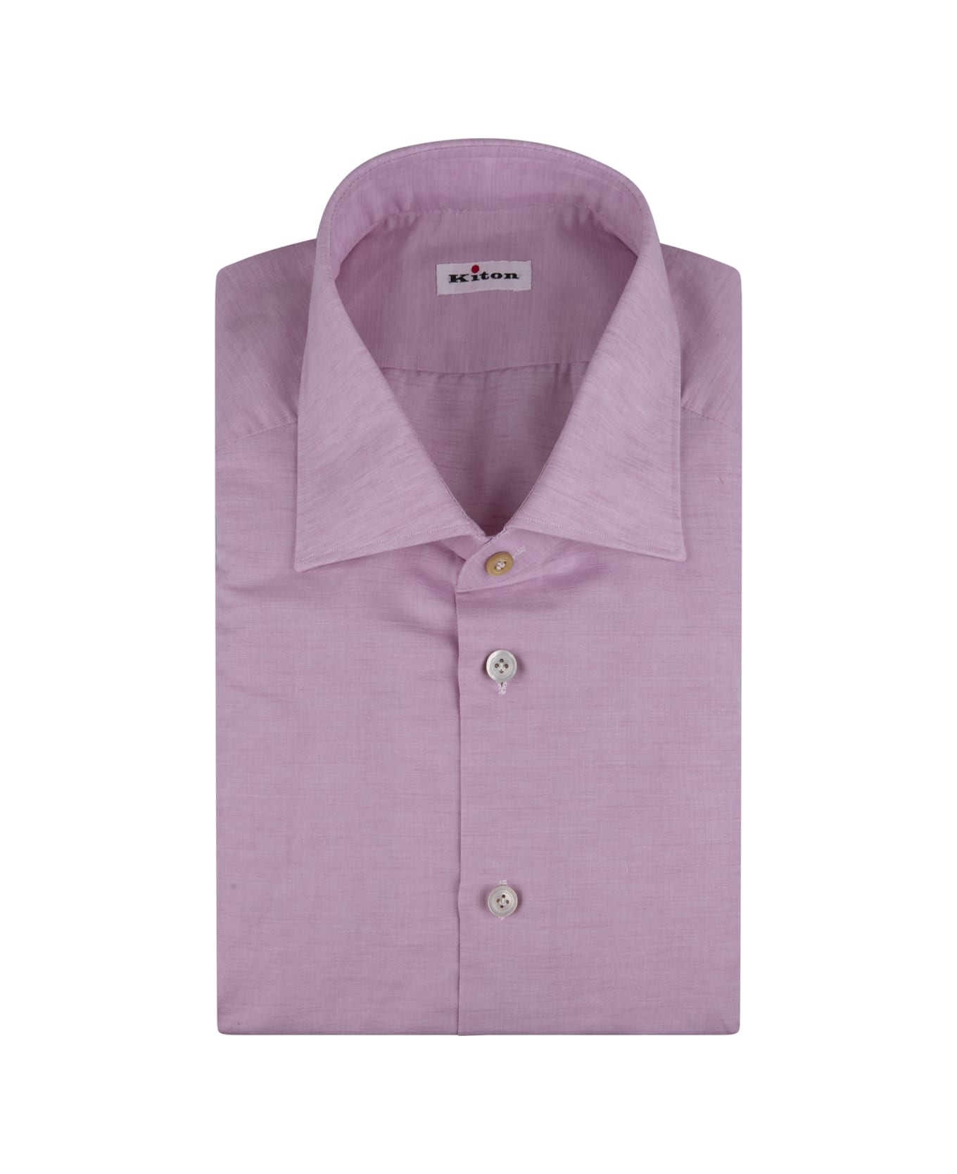 Kiton Pink Cotton And Linen Shirt - Pink