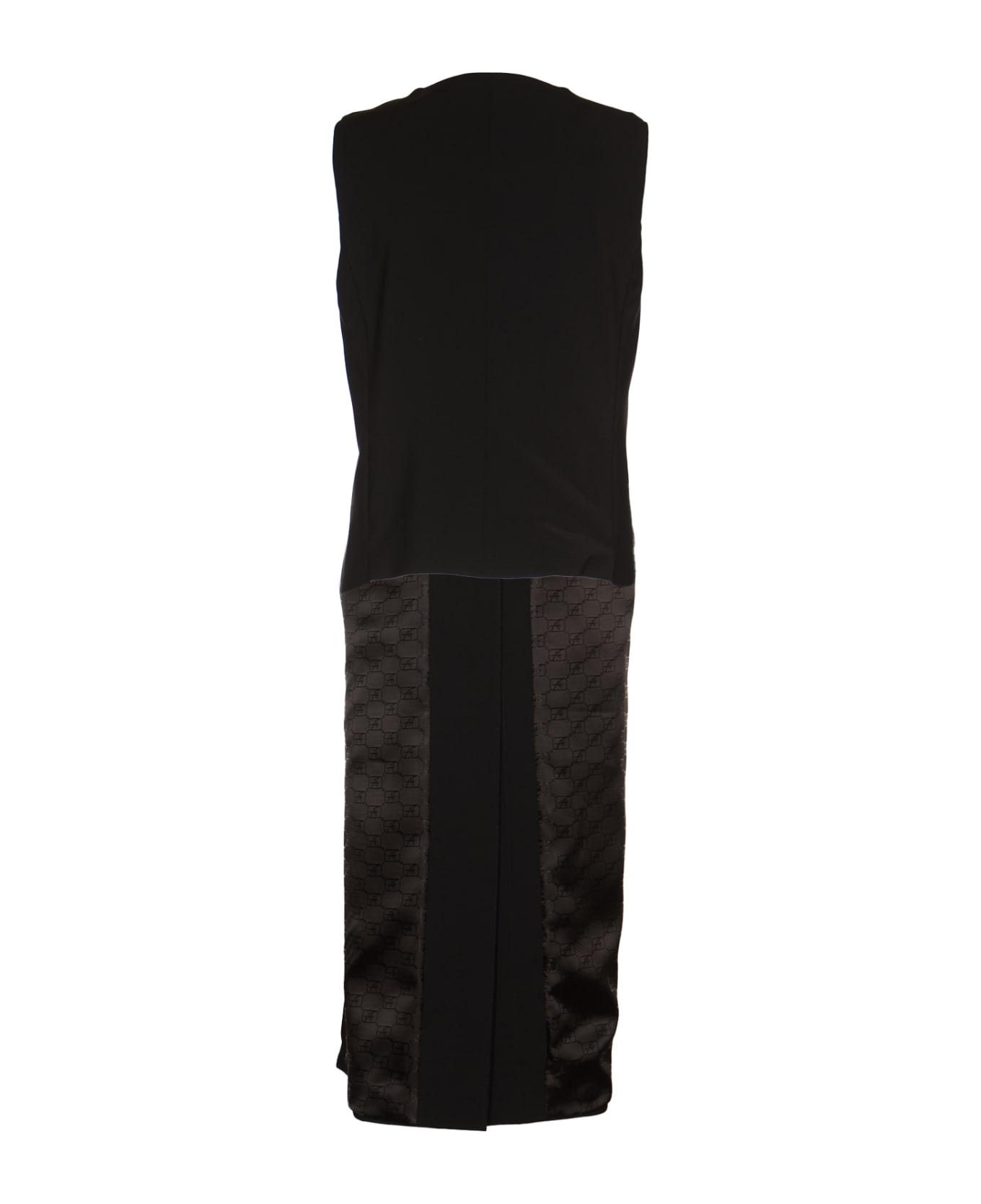 Alberta Ferretti Sleeveless Fitted Long Dress - Black ワンピース＆ドレス