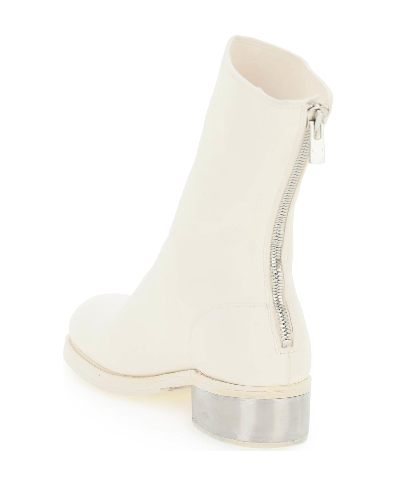 Guidi Leather Ankle Boots - CO00T (White)