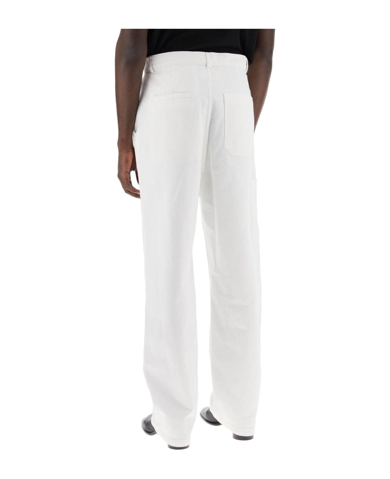 MM6 Maison Margiela Mid-rise Straight-leg Trousers - OFF WHITE (White)