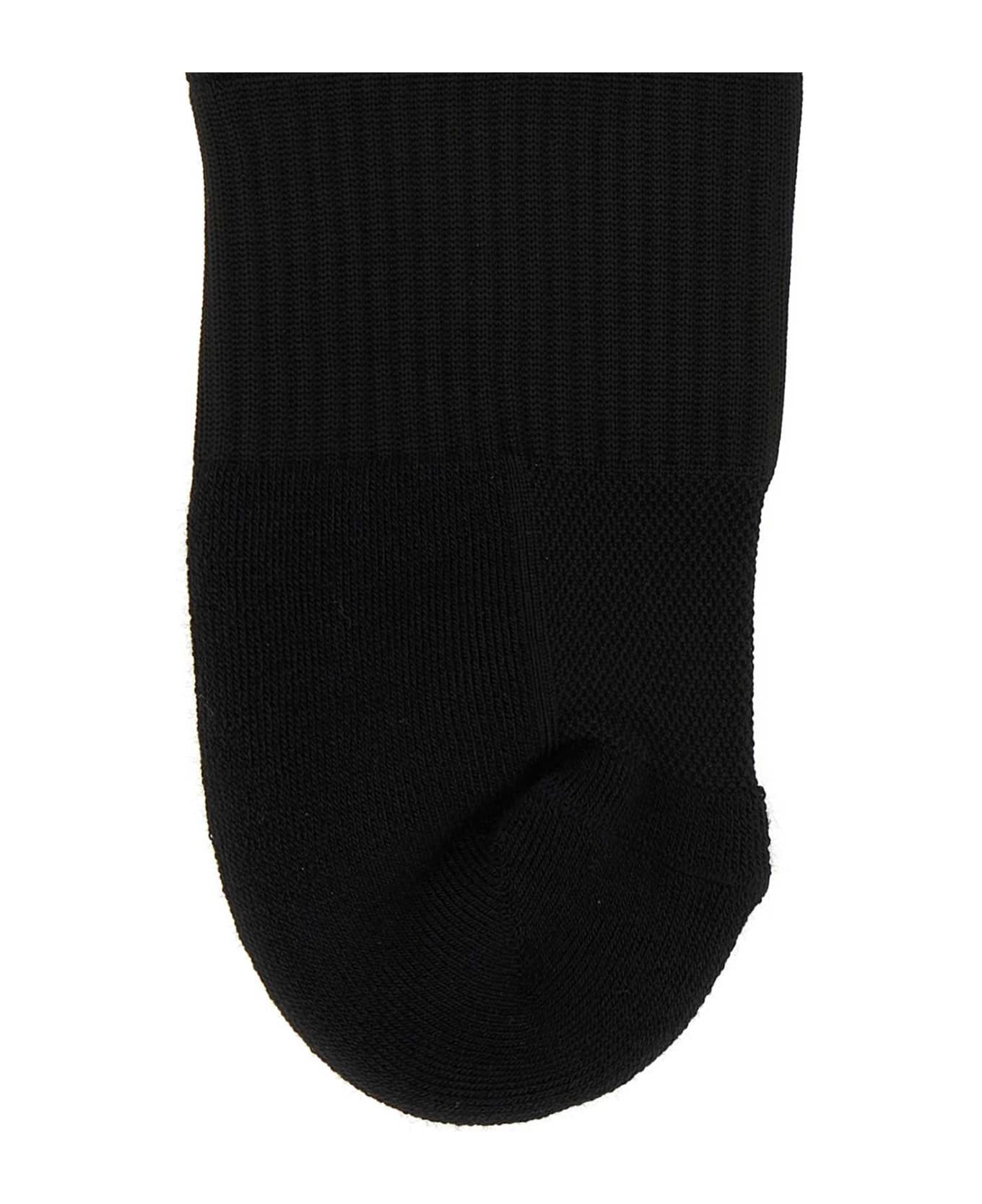 Thom Browne Black Stretch Cotton Blend Socks - 001 靴下