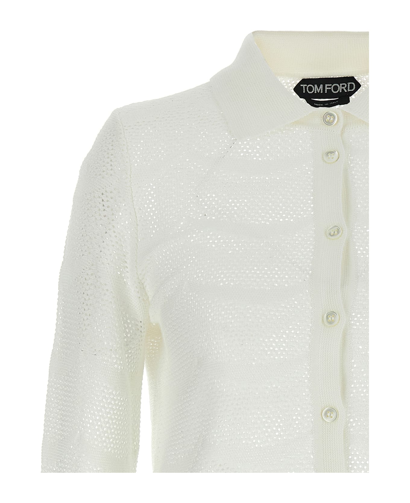 Tom Ford Openwork Cardigan - White