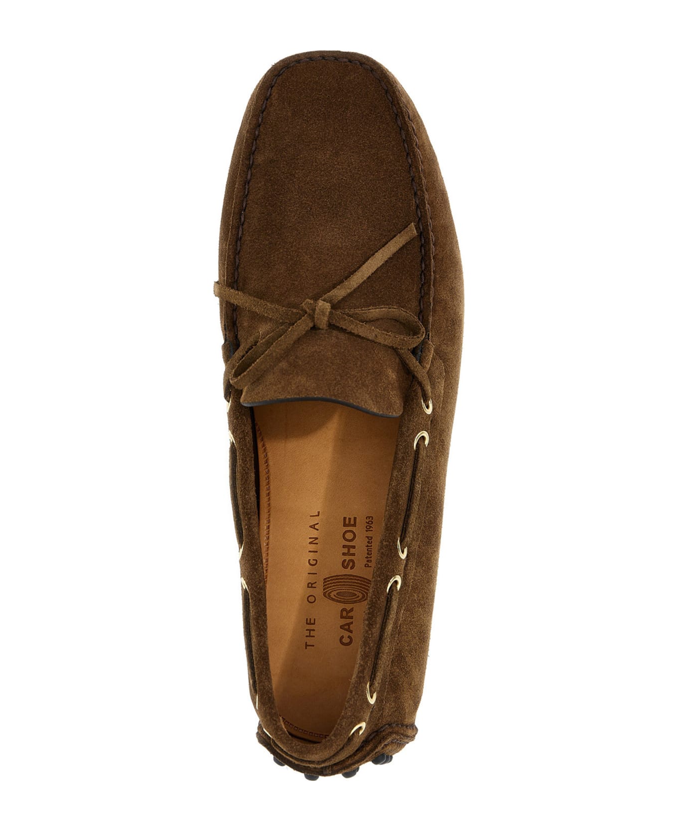 Car Shoe Suede Loafers - BROWN