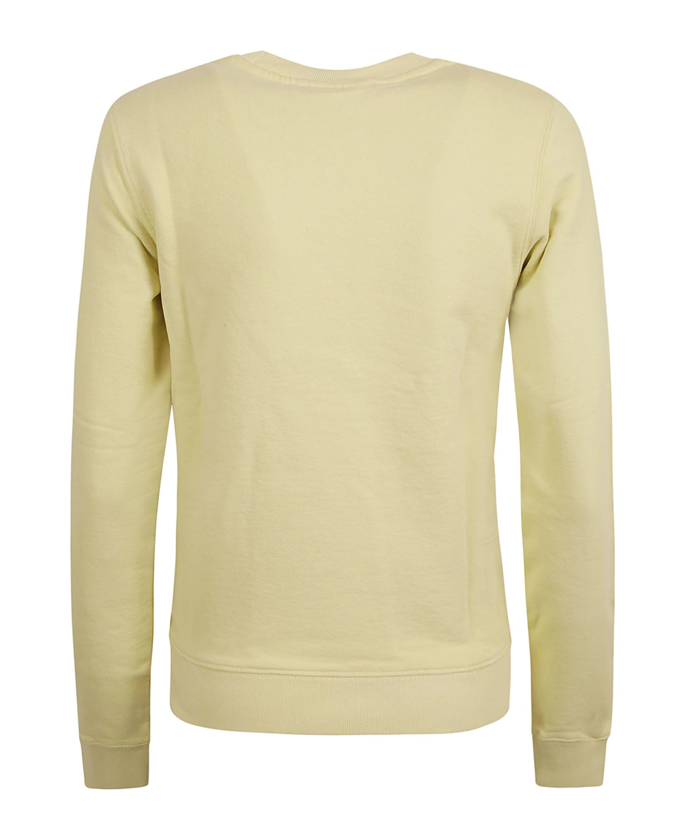 Maison Kitsuné Fox Head Patch Regular Sweatshirt - Chalk Yellow フリース