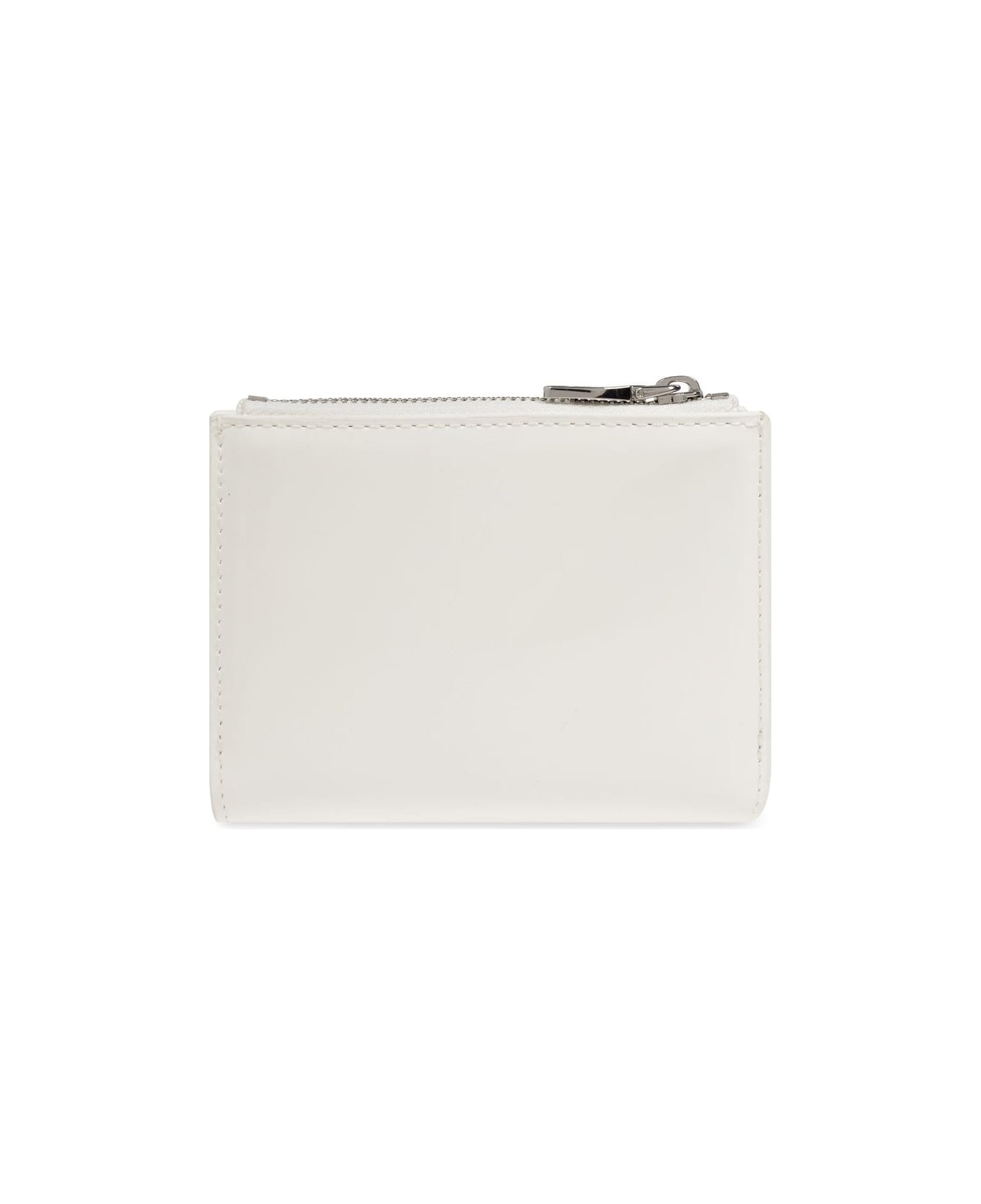 Diesel Play Bi-fold Zip Li Wallet - WHITE