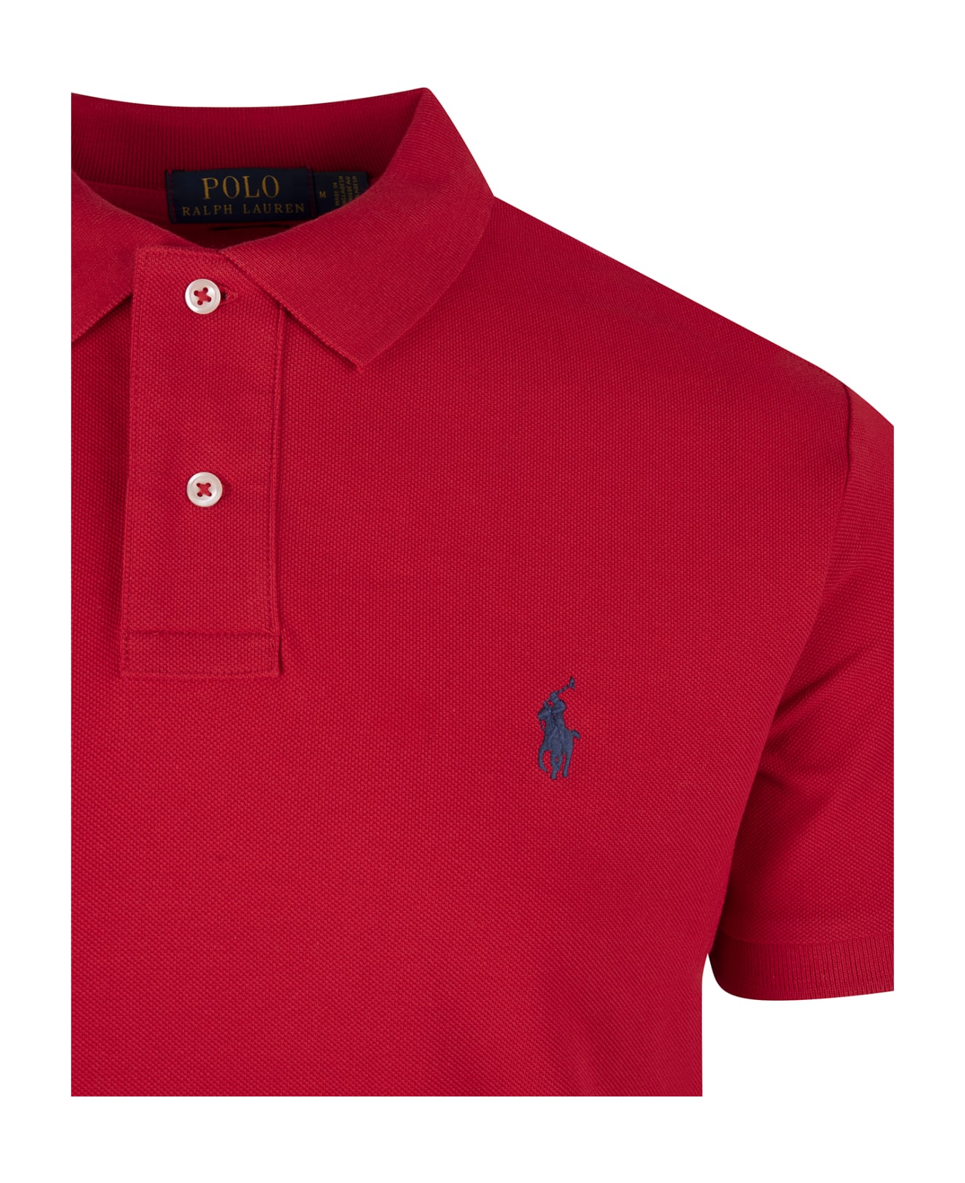Ralph Lauren Red Slim-fit Piqué Polo - Red