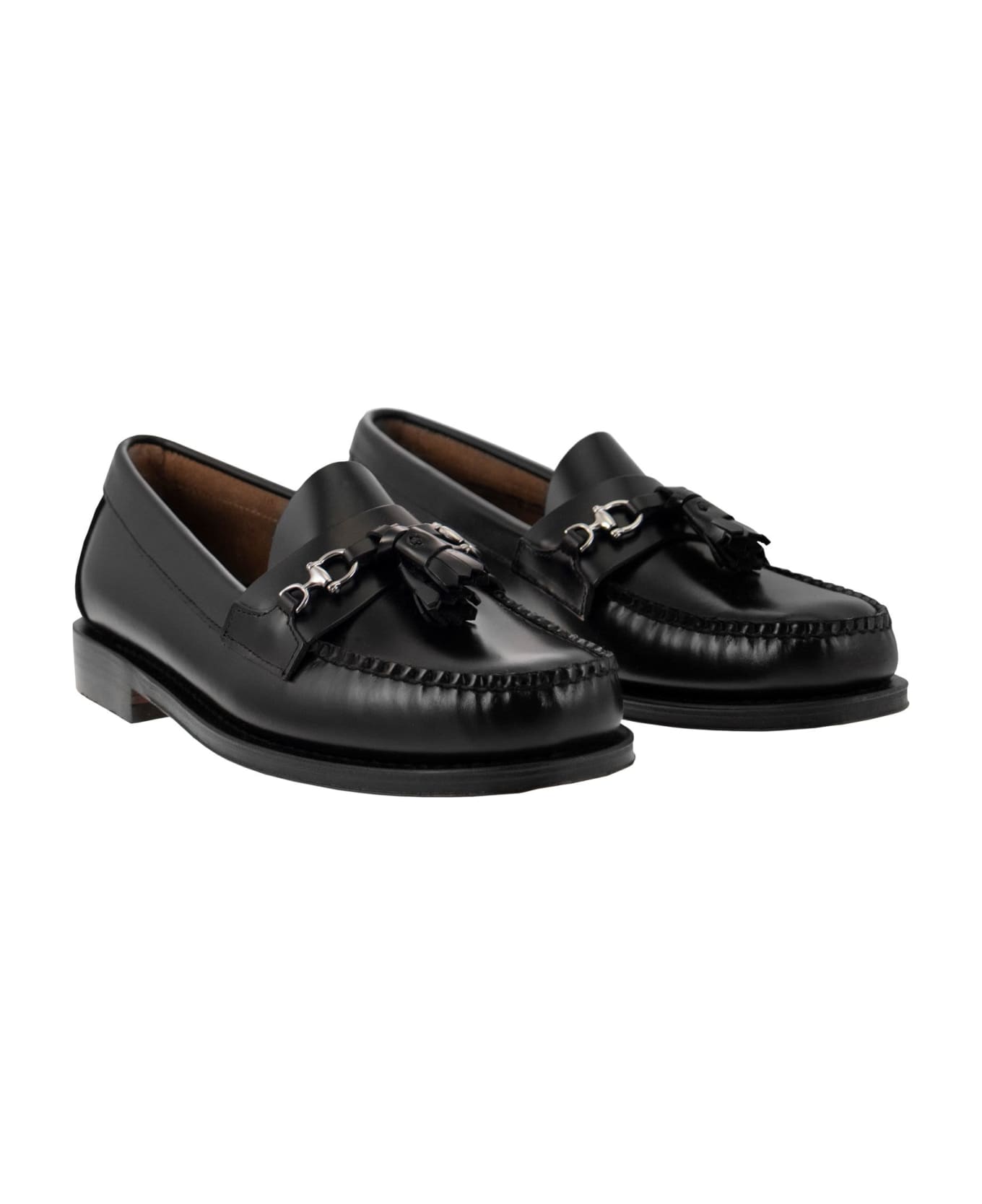 G.H.Bass & Co. Weejun - Leather Moccasins With Tassels - Black ローファー＆デッキシューズ