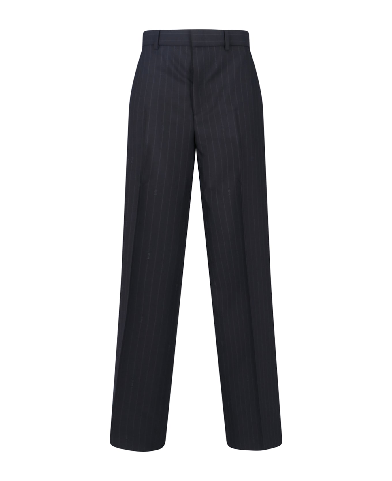 Gucci Pinstripe Wool Pants - Black  