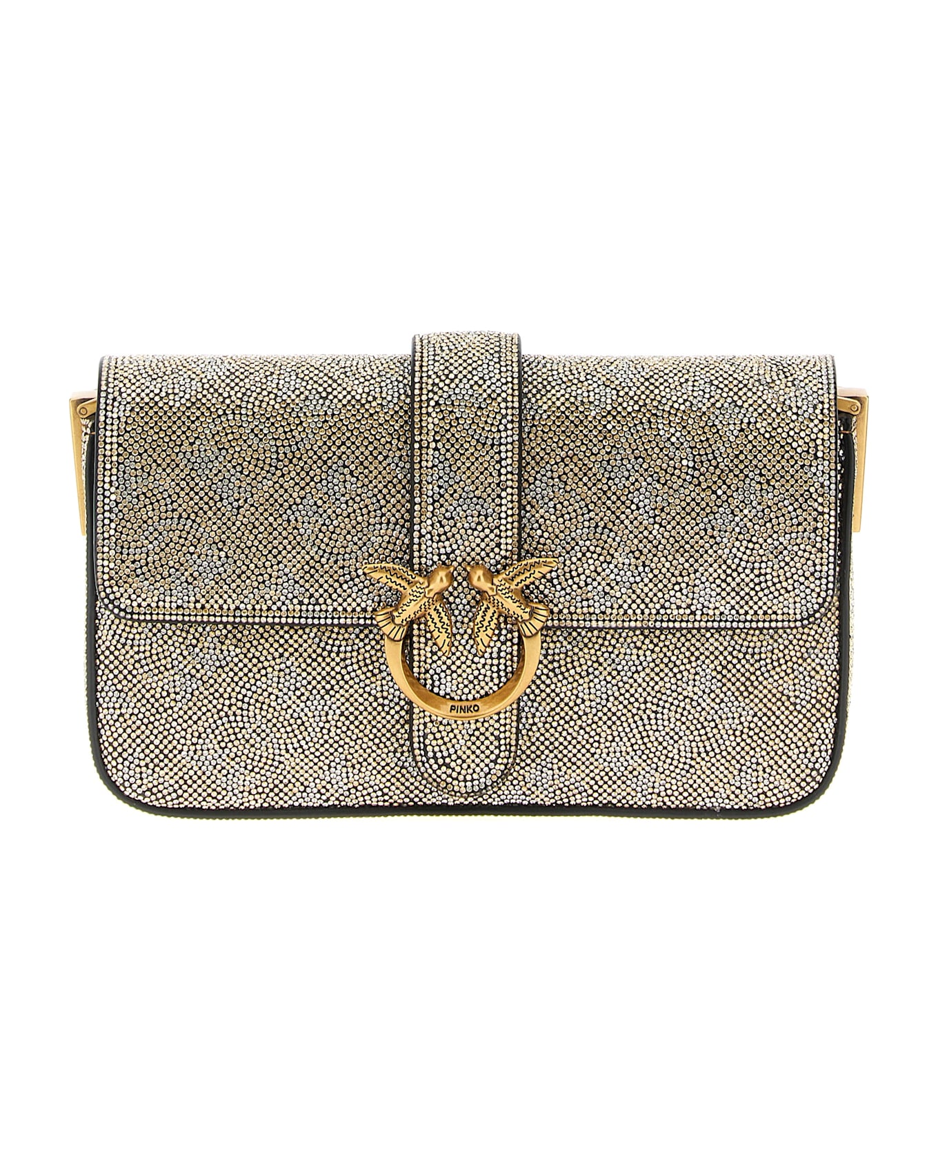 Pinko 
love One Slouchy Baby
 Crossbody Bag - Gold