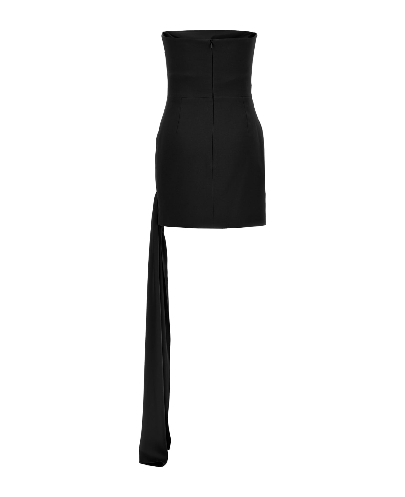 David Koma 'asymmetric Hem Strapless Mini' Dress - Black  