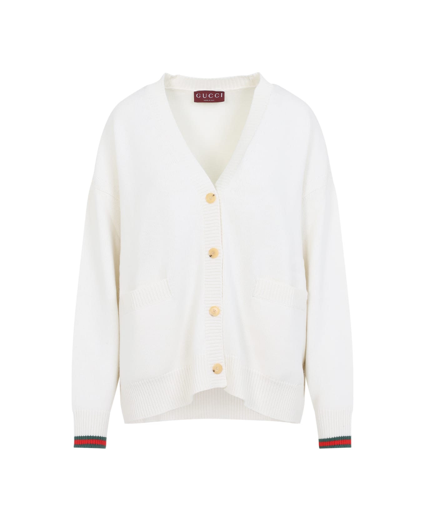 Gucci Web Cardigan - Ivory