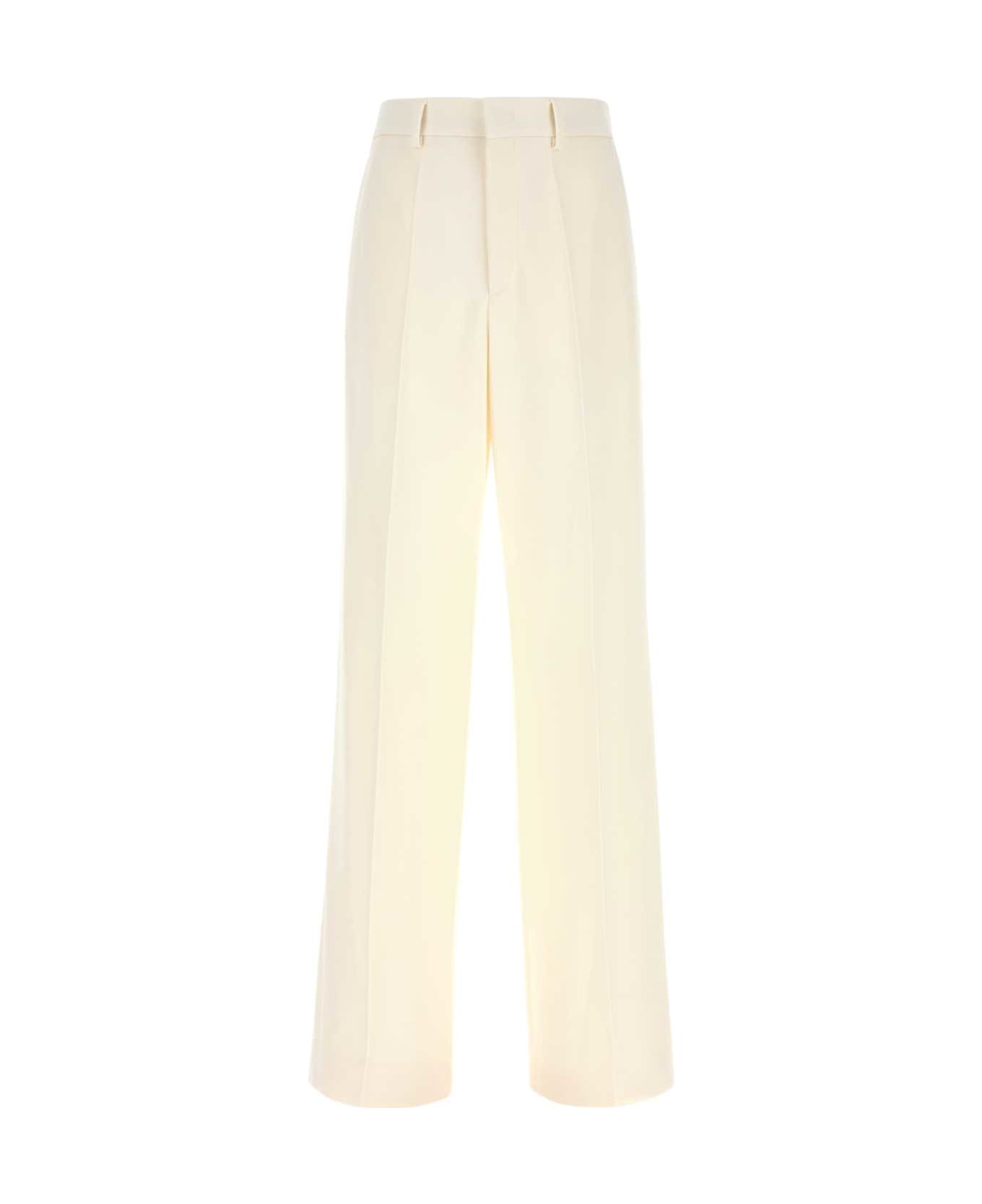 Valentino Garavani Ivory Wool Pant - MILKY