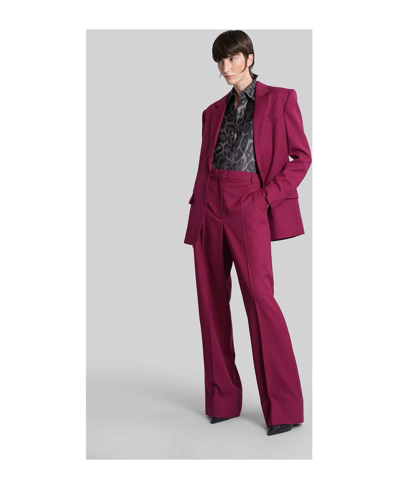 Stella McCartney Pants In Bordeaux Wool - bordeaux