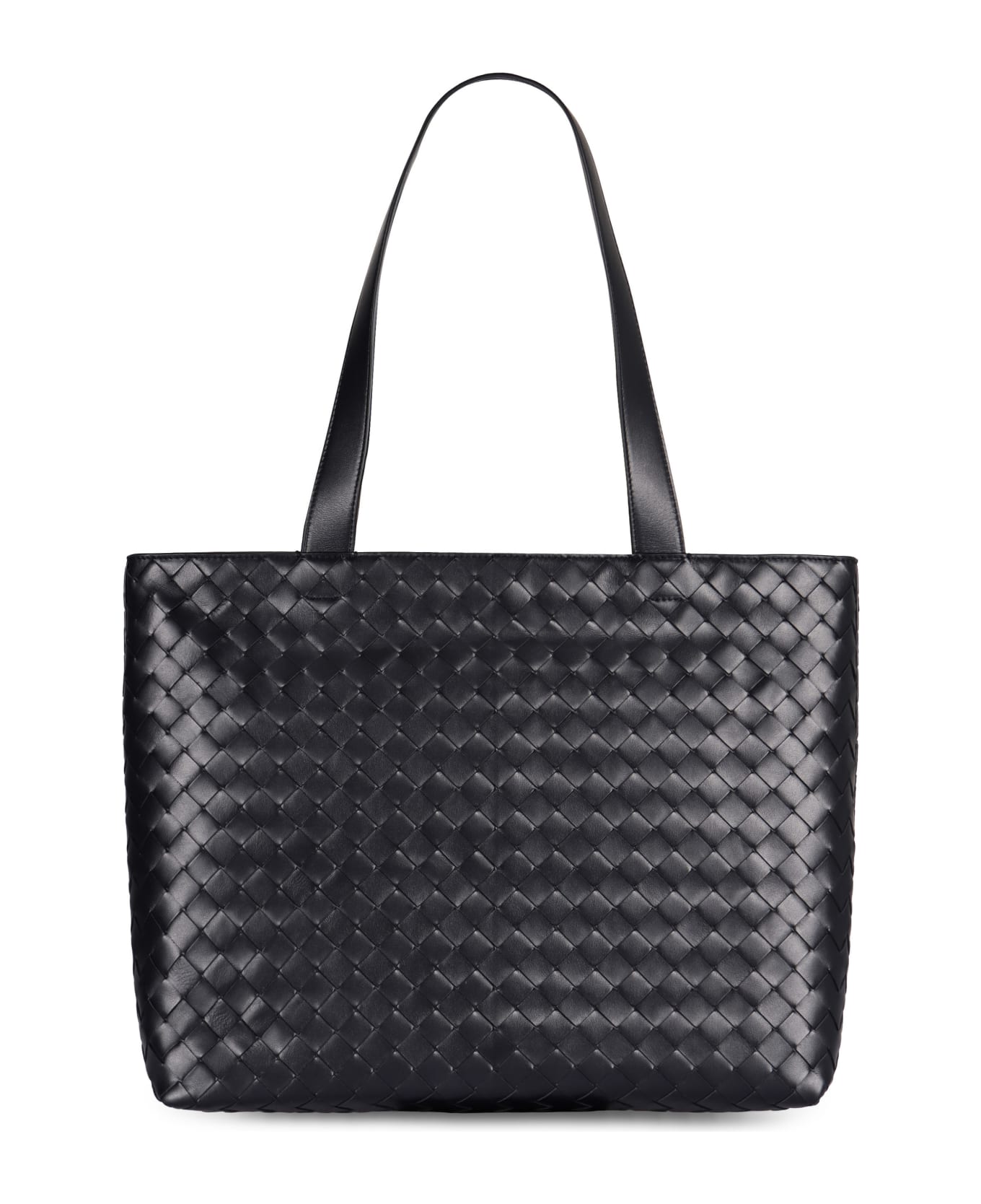 Bottega Veneta Intrecciato Leather Tote - black