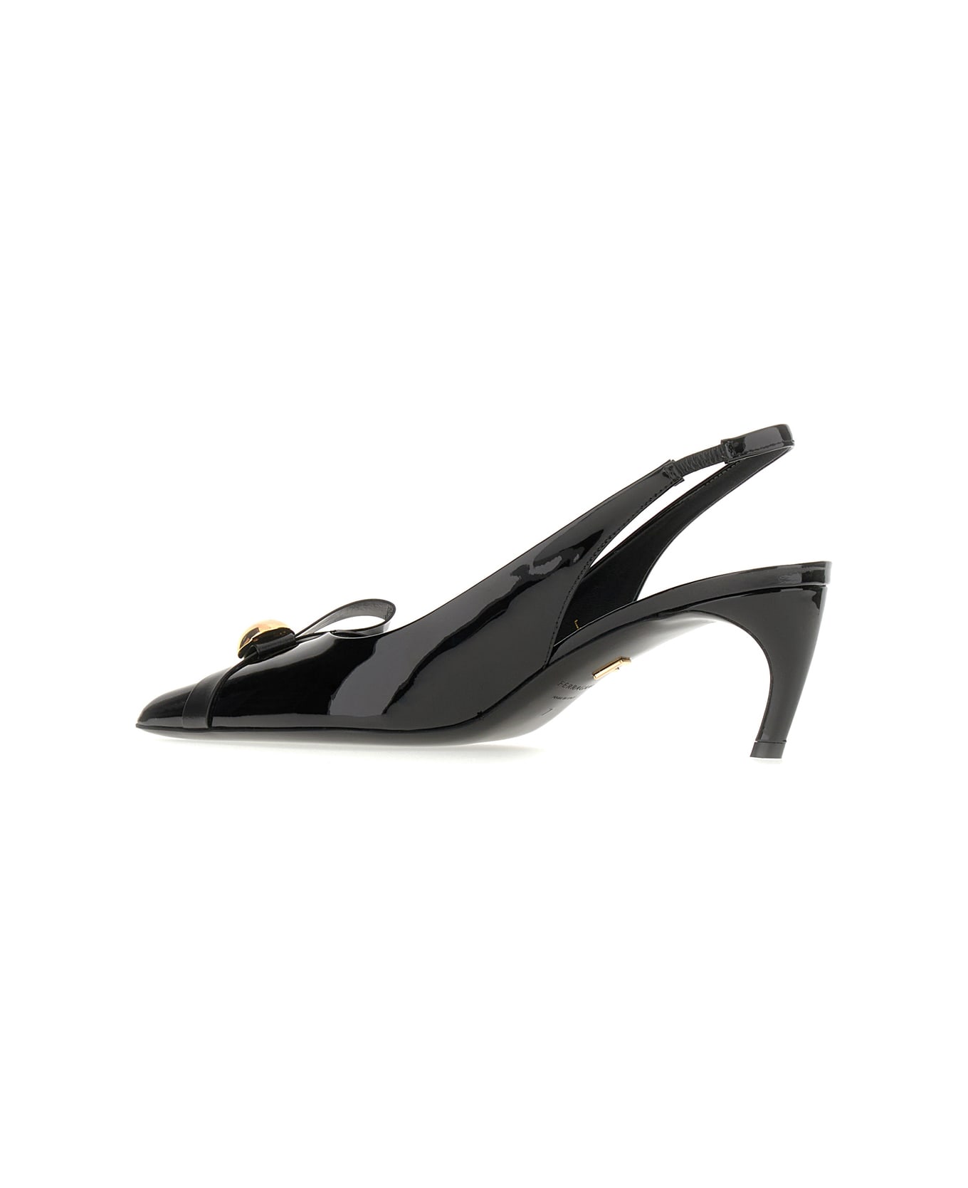 Ferragamo Black Leather Pumps - Nero