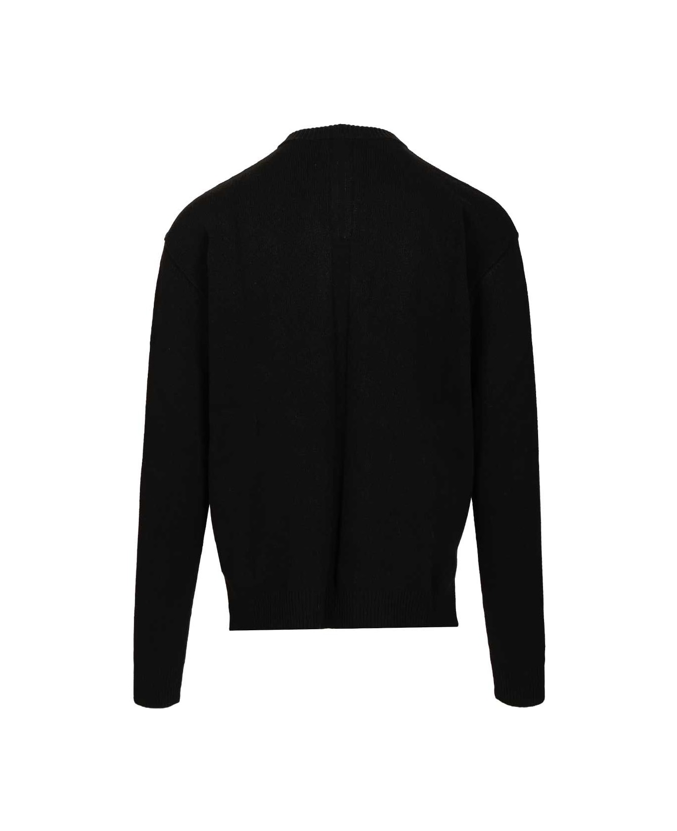 Rick Owens Cashmere Crew Neck Sweater - BLACK