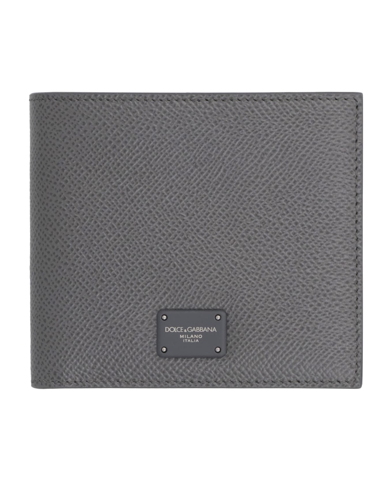 Dolce & Gabbana Leather Flap-over Wallet - grey 財布
