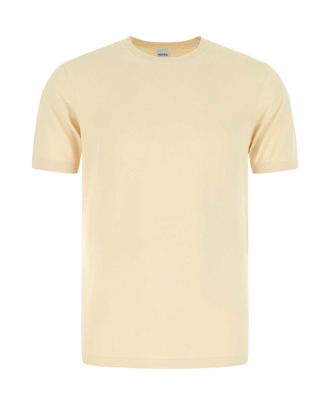 Aspesi Sand Cotton T-shirt - 01043 シャツ