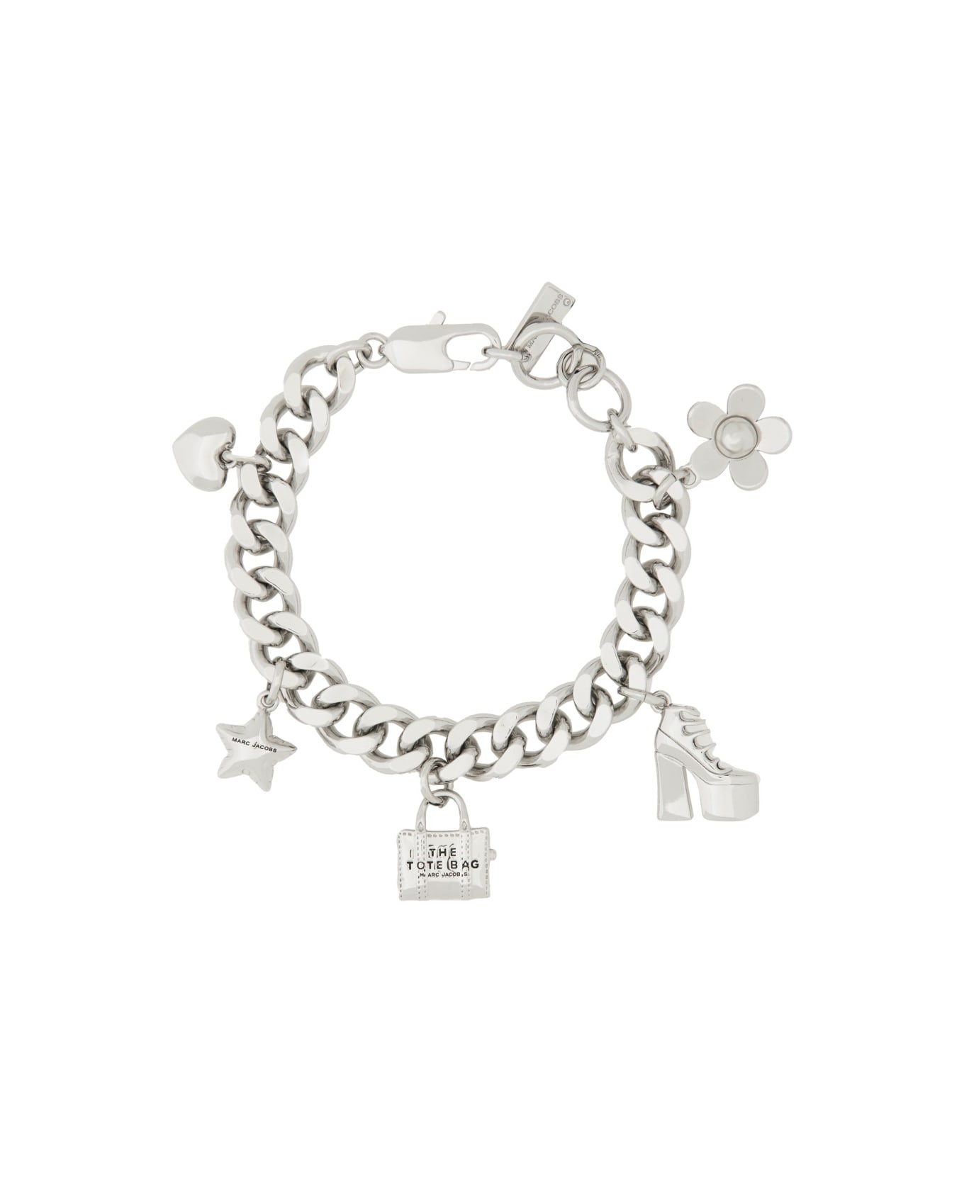 Marc Jacobs The Mini Icon Charm Chain Bracelet - SILVER