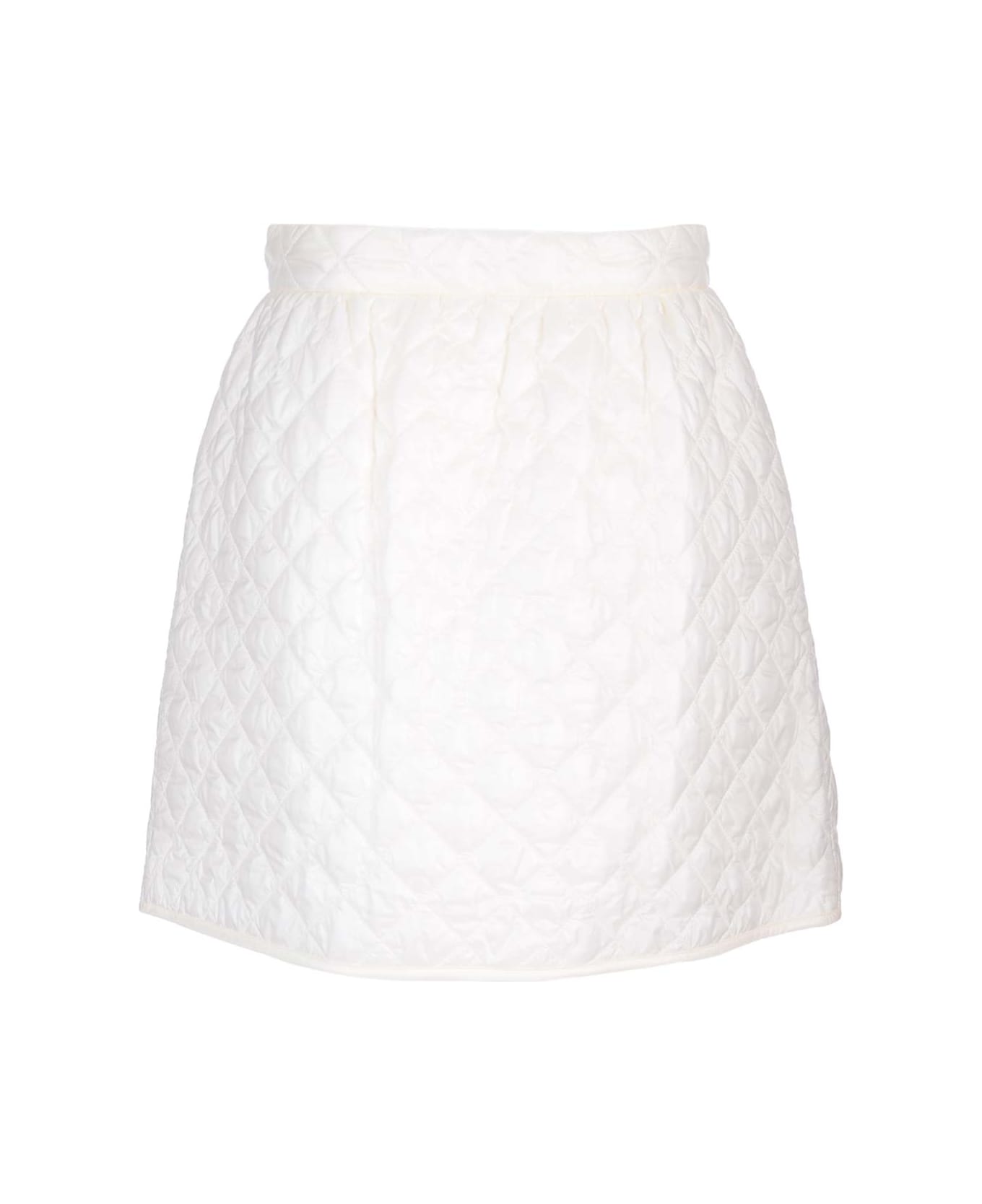 Moncler Quilted Miniskirt - White