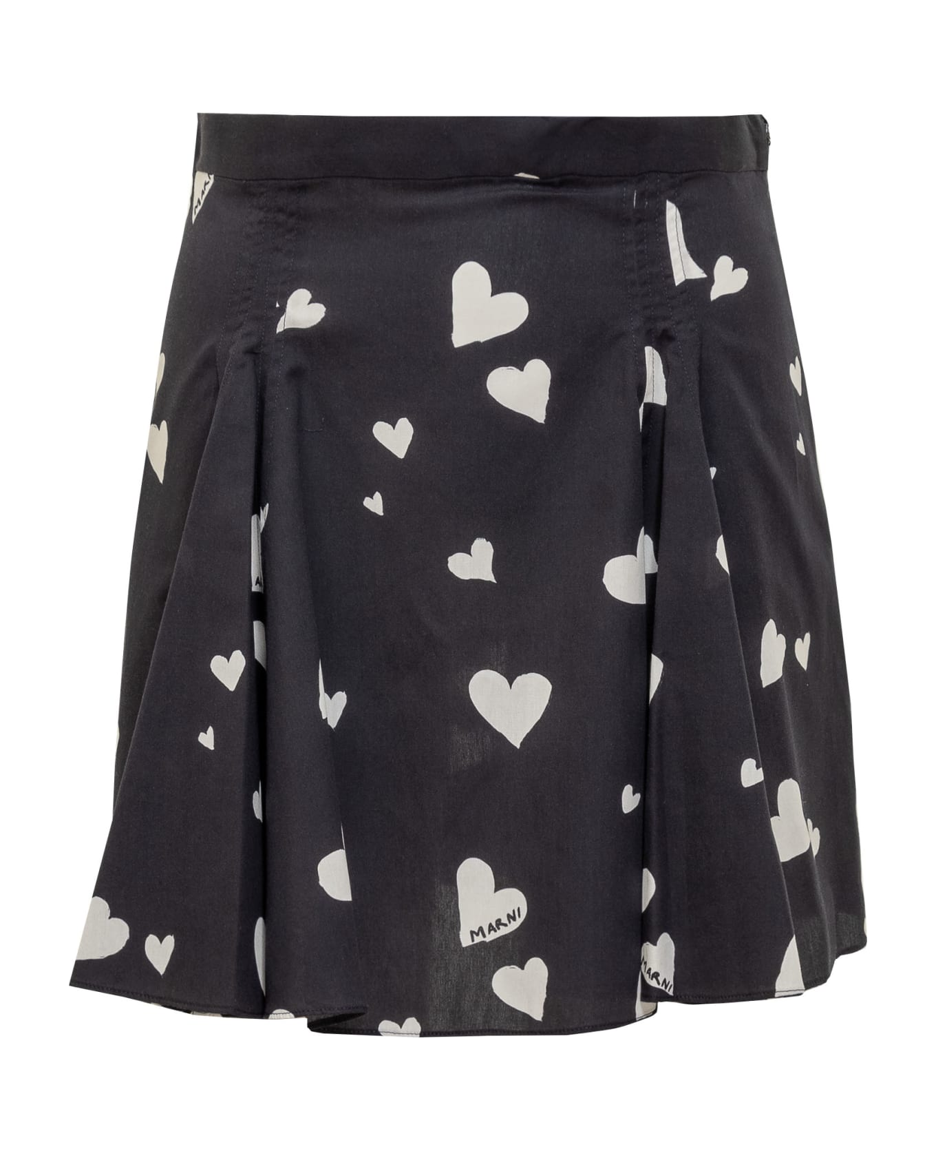Marni Bunch Of Hearts Miniskirt - BLACK