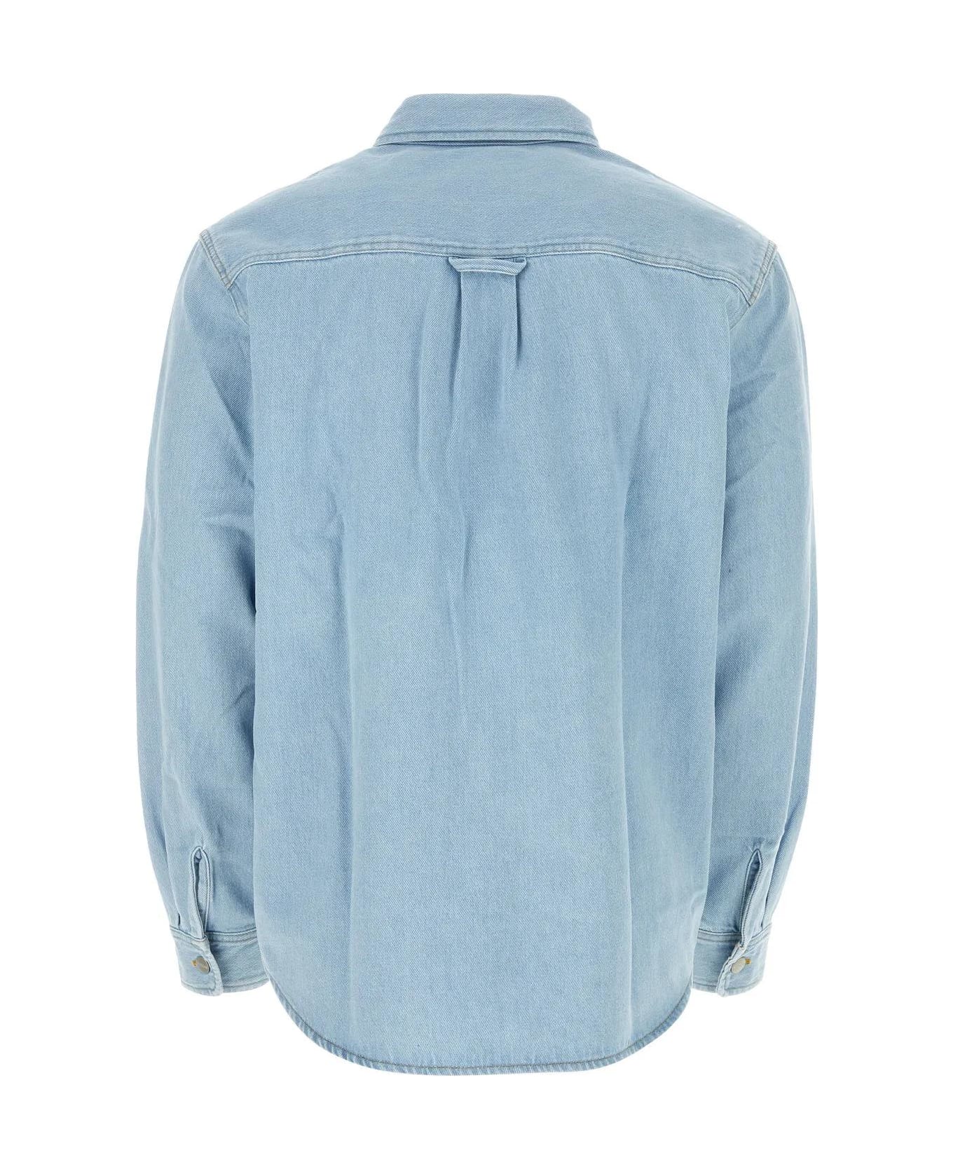 Carhartt WIP Light Blue Denim Harvey Shirt Jac - Denim シャツ