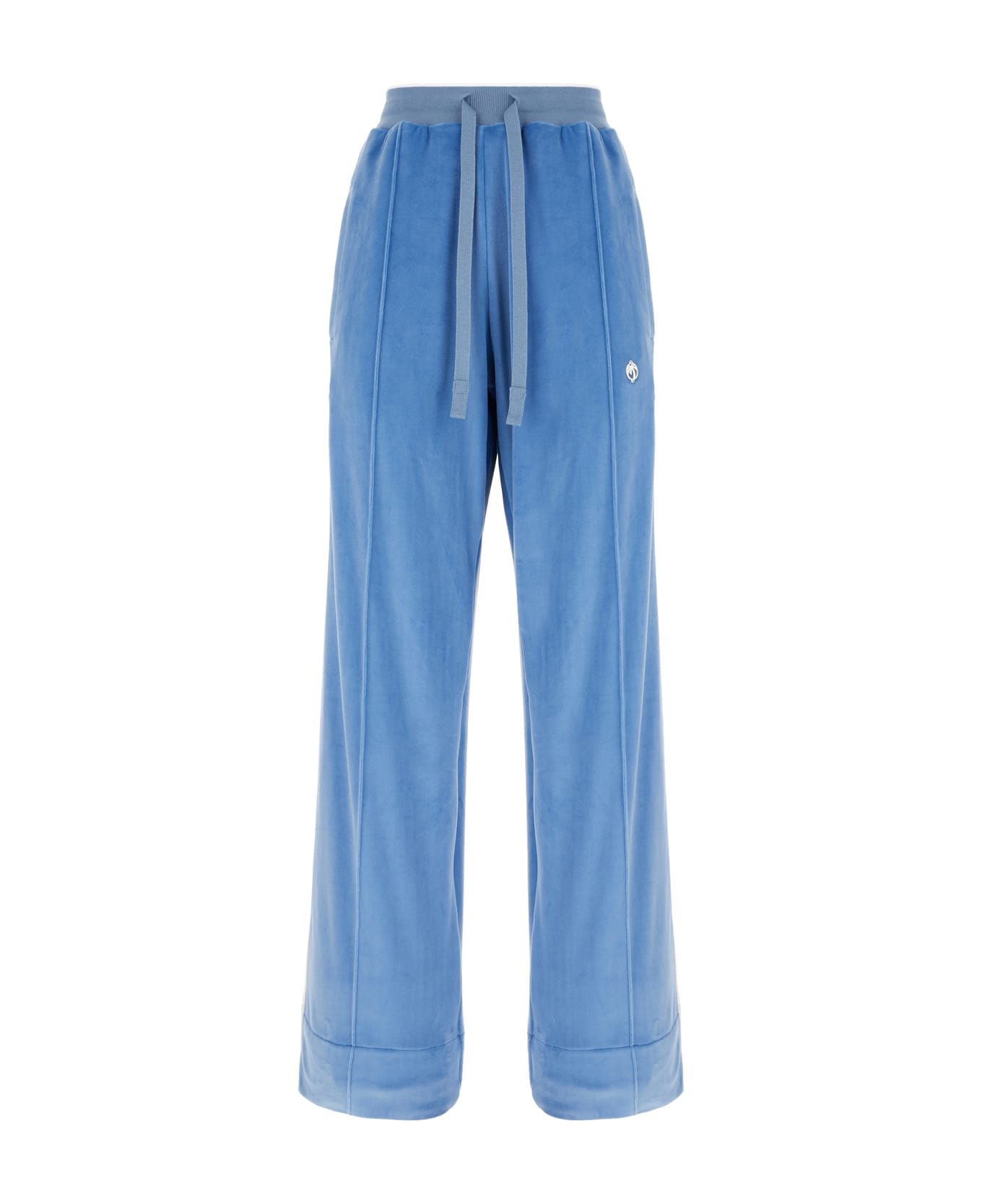 Palm Angels Light Blue Velvet Pants - LIGHT BLUE