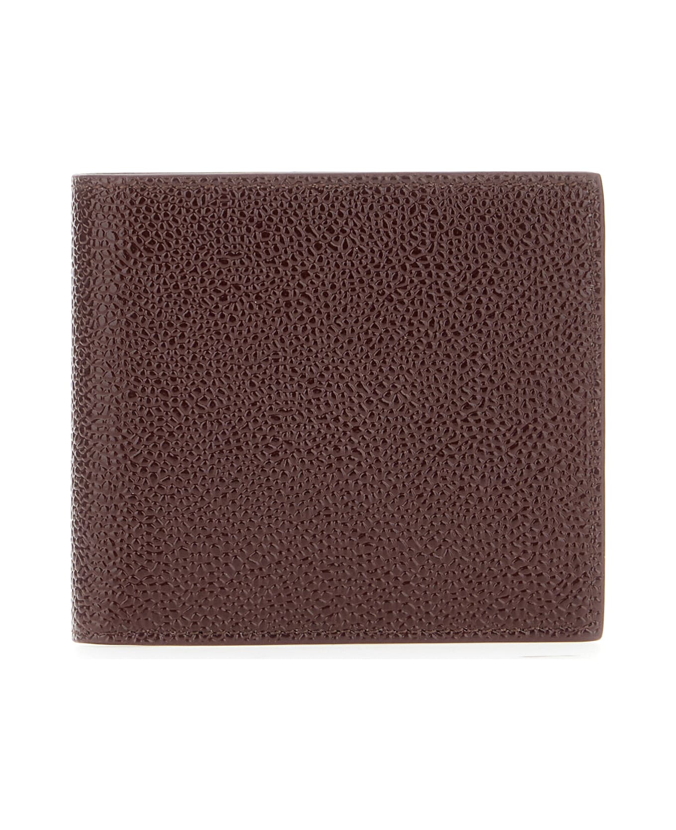 Thom Browne Plum Leather Wallet - BURGUNDY