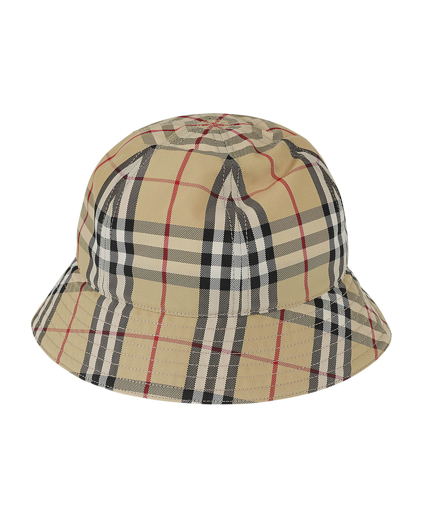 Burberry Bucket Hat In Vintage Check - Beige