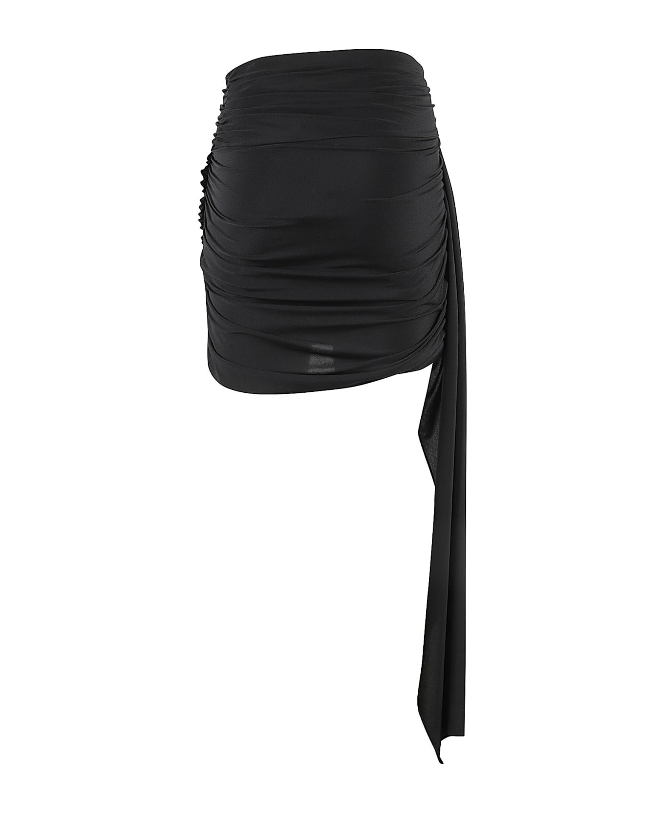 Helmut Lang Draped Mini Skirt - Black