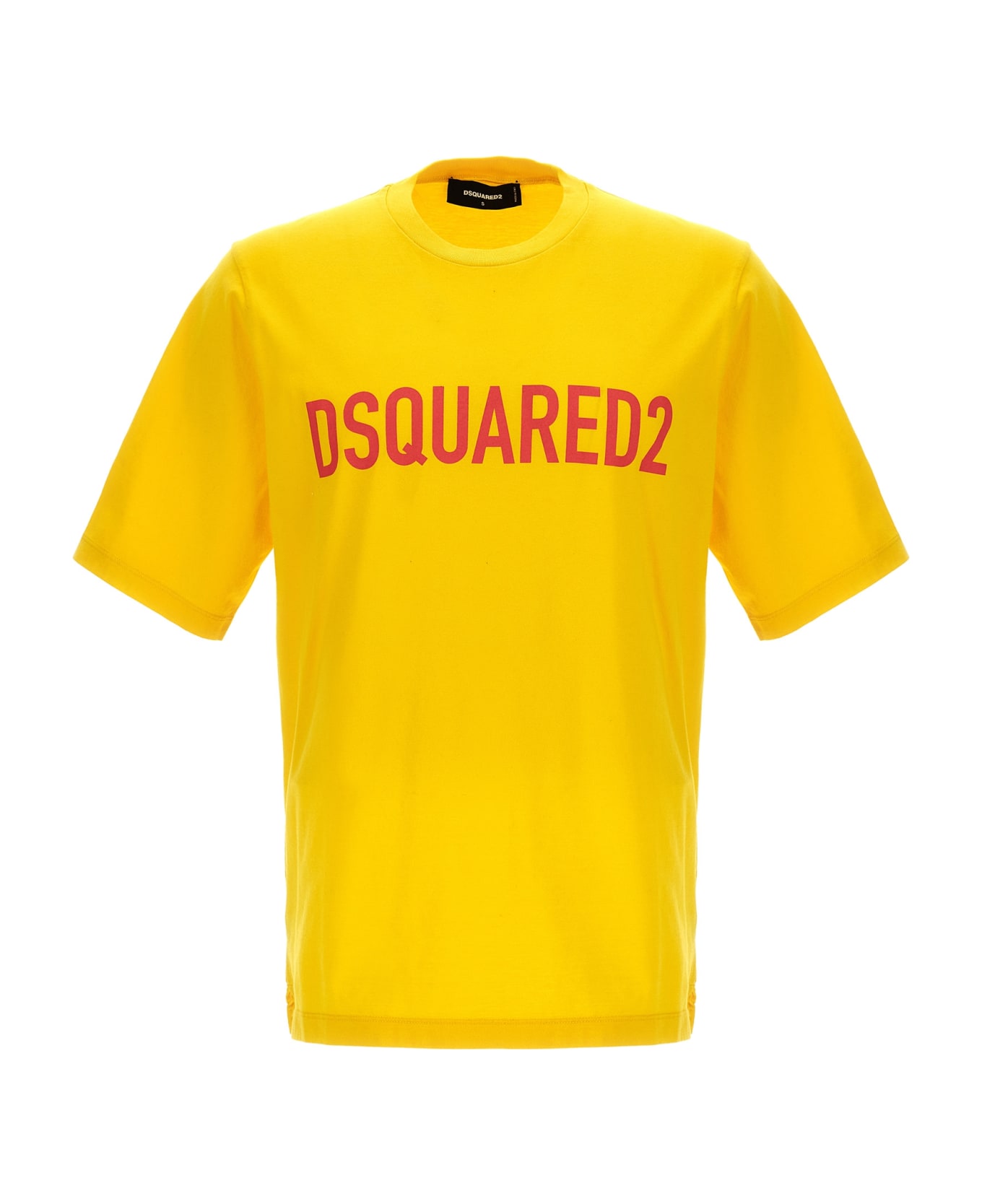 Dsquared2 Cotton Crew Neck T-shirt - Yellow シャツ
