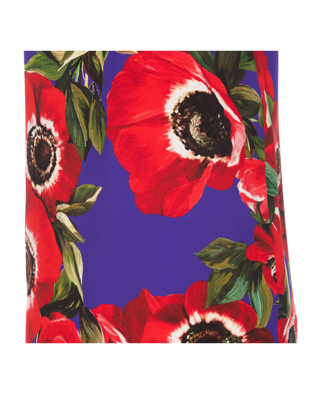Dolce & Gabbana Printed Silk Top - red