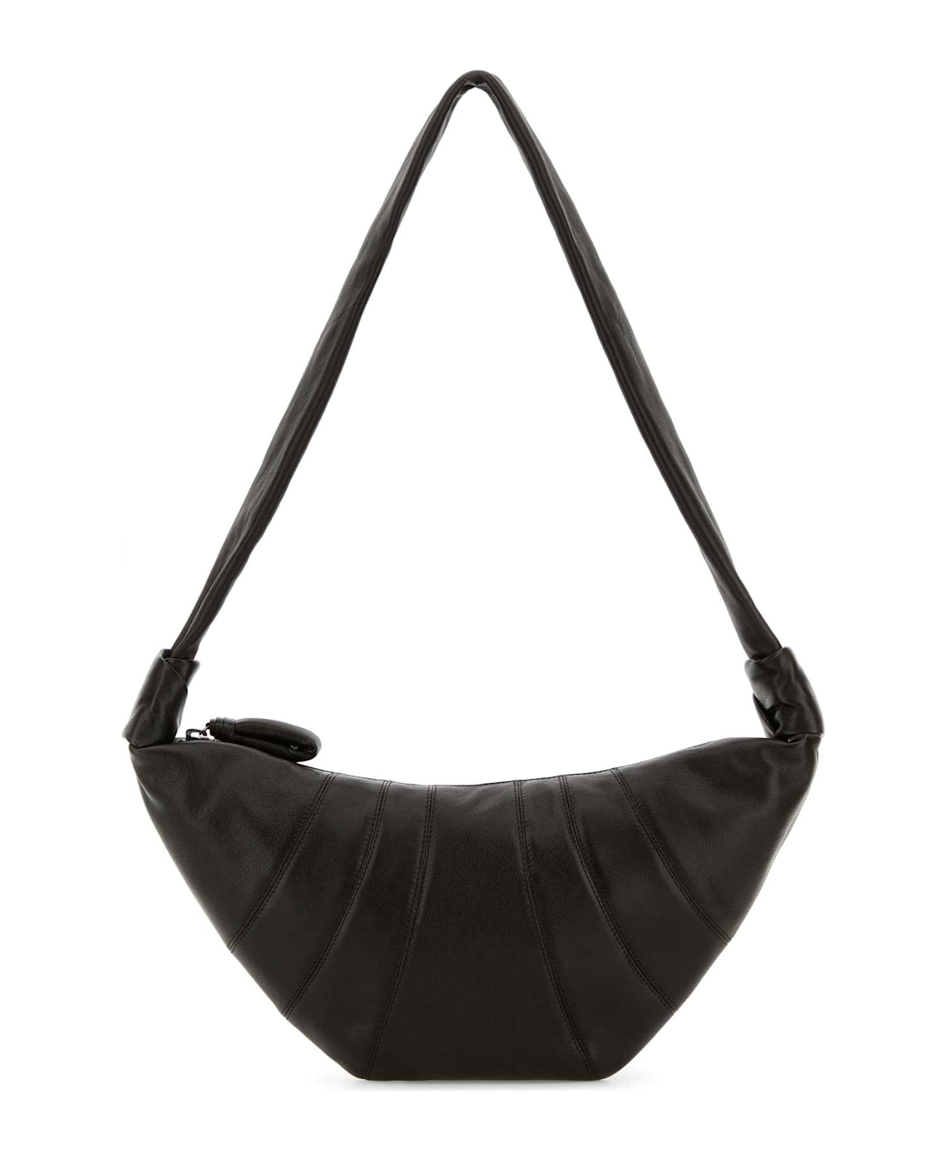 Lemaire Dark Brown Leather Medium Croissant Crossbody Bag - BROWN