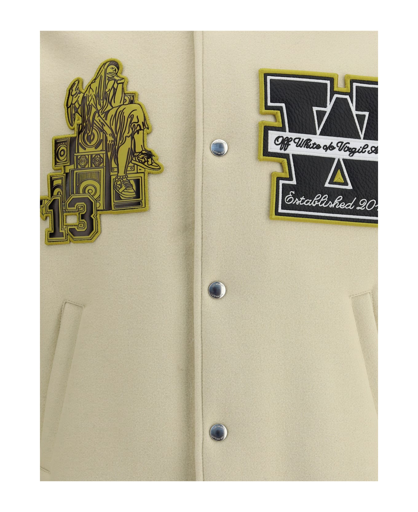 Off-White Lion Wool Varsity Jacket