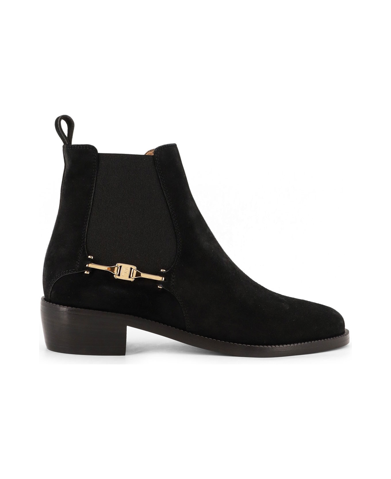 Ferragamo Chelsea Suede Ankle Boots - Black