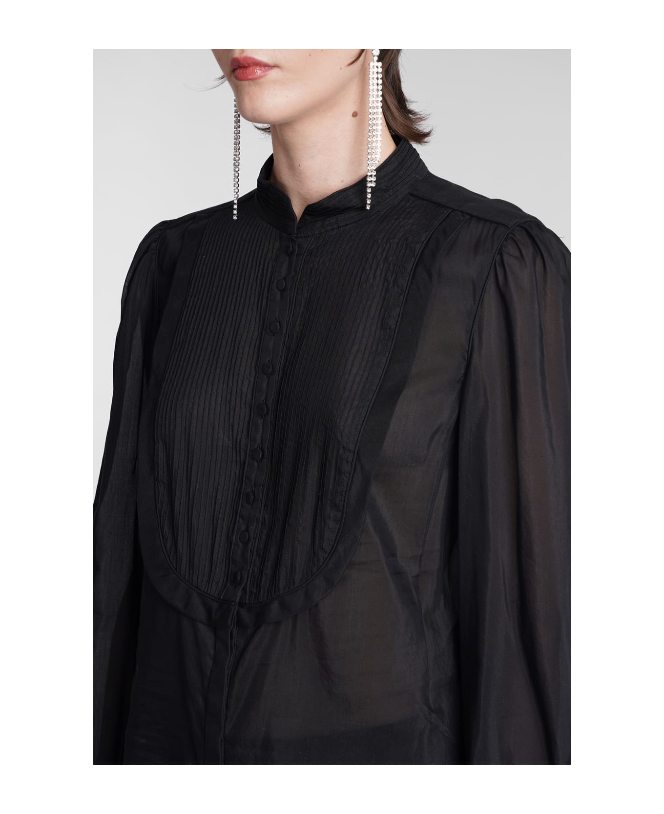 Isabel Marant Balesa Shirt In Black Cotton - black
