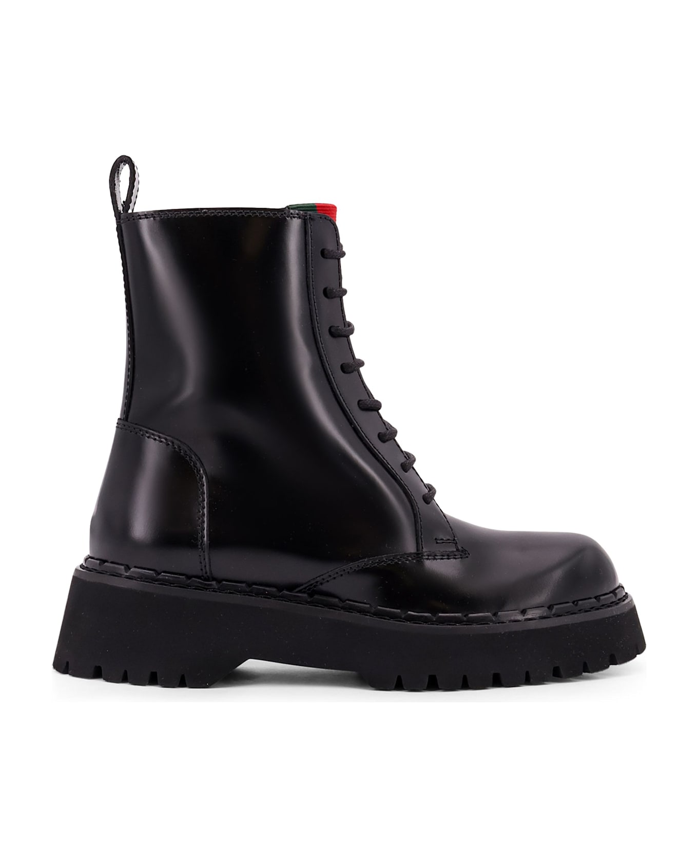 Gucci Black Leather Ankle Boots - Black