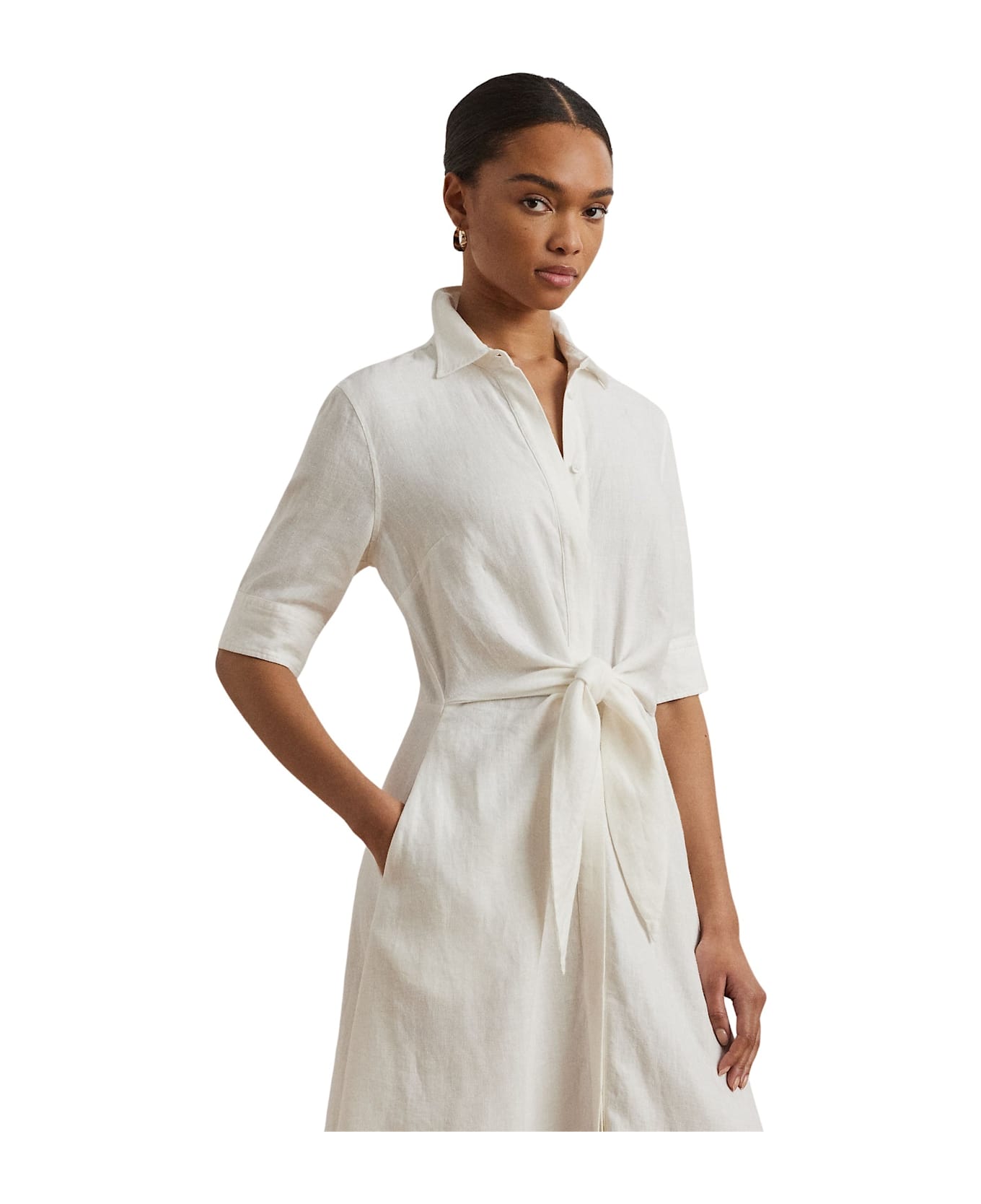 Polo Ralph Lauren Wakana 34 Sleeve Casual Dress - White