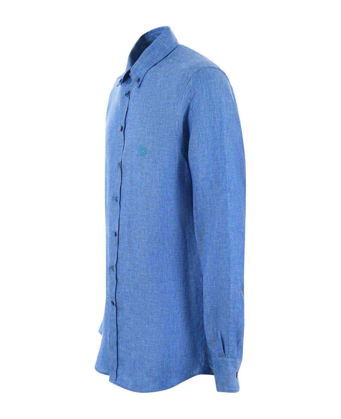 Etro Buttoned Long-sleeved Shirt - Azzurro シャツ