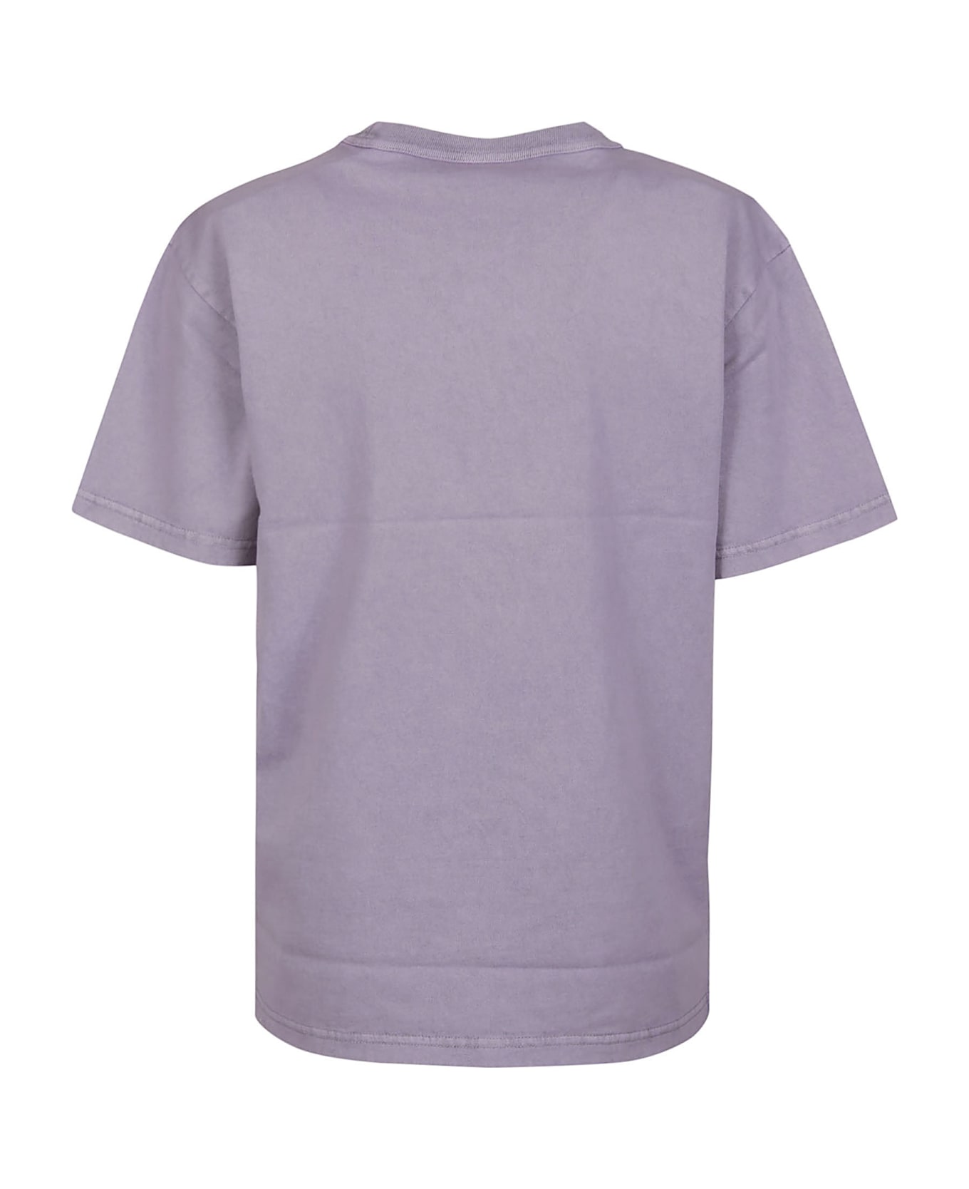 T by Alexander Wang Puff Logo Bound Neck Essential T-shirt - A Acid Pink Lavender