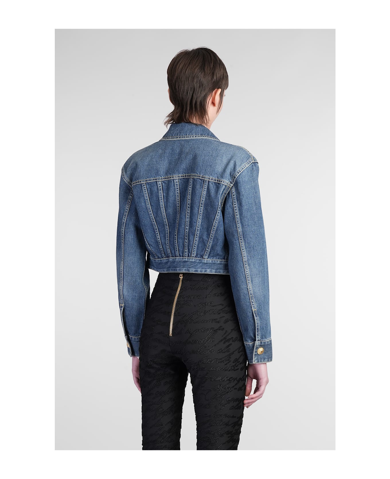 Balmain Denim Jackets In Blue Cotton - blue
