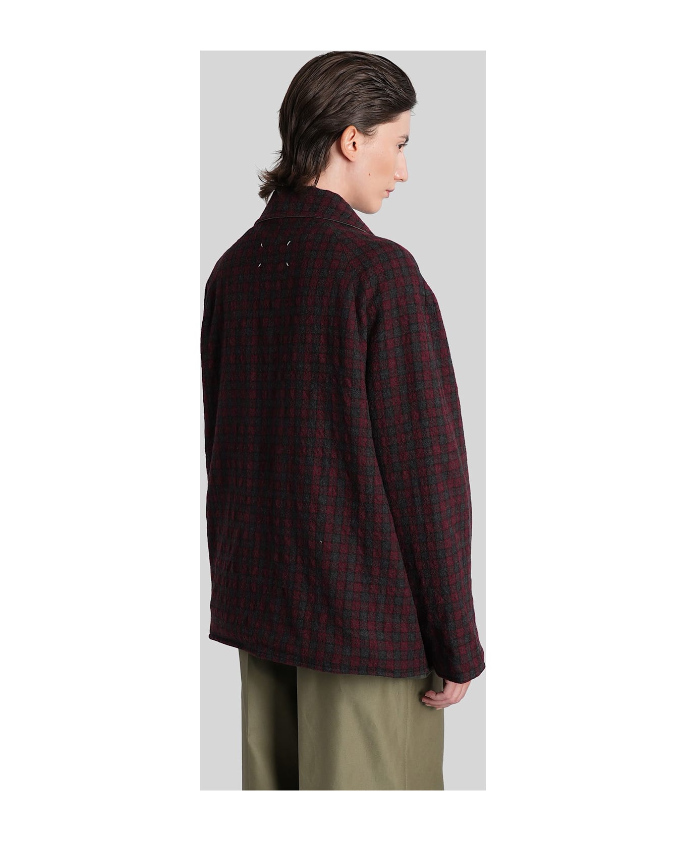 Maison Margiela Casual Jacket In Red Polyamide - red